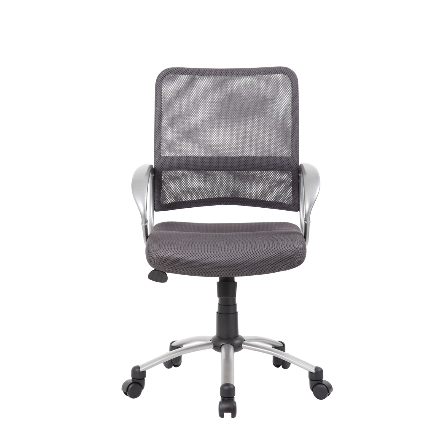 Boss Office Products Mesh Mid-Back Multipurpose Task Chair, Charcoal-Gray/Black-Pewter