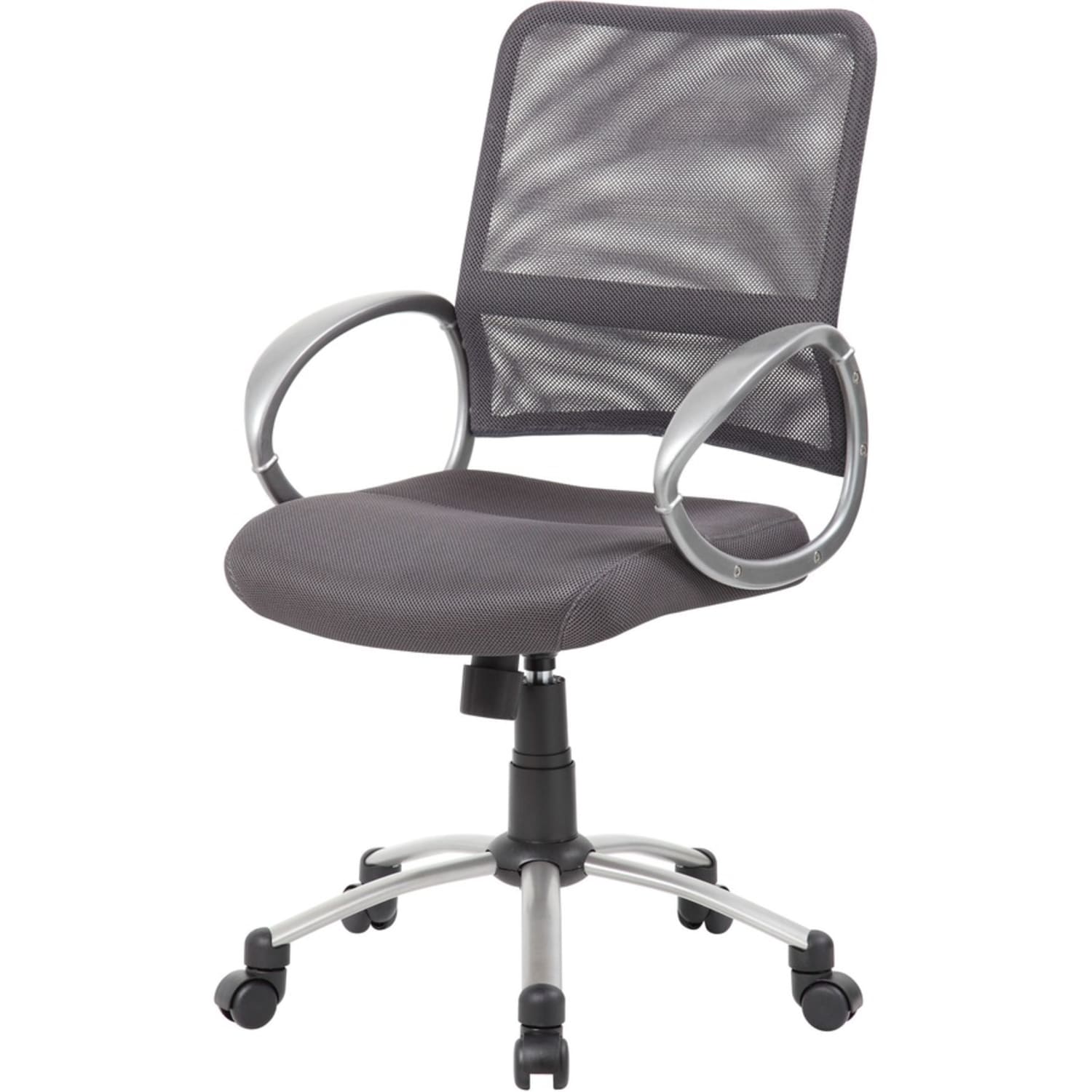 Boss Office Products Mesh Mid-Back Multipurpose Task Chair, Charcoal-Gray/Black-Pewter - Image 13