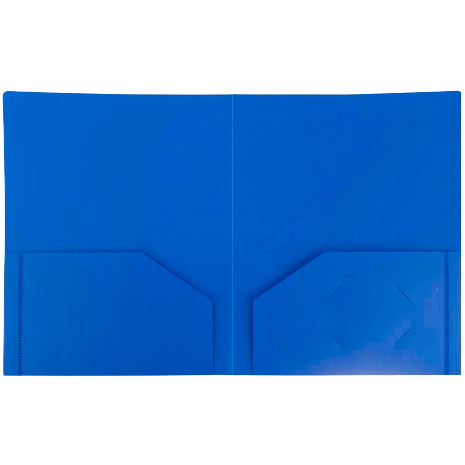 JAM Paper Plastic 2-Pocket POP Folders, 9 1/2in x 11 1/2in, Blue, Pack Of 6 - Image 3