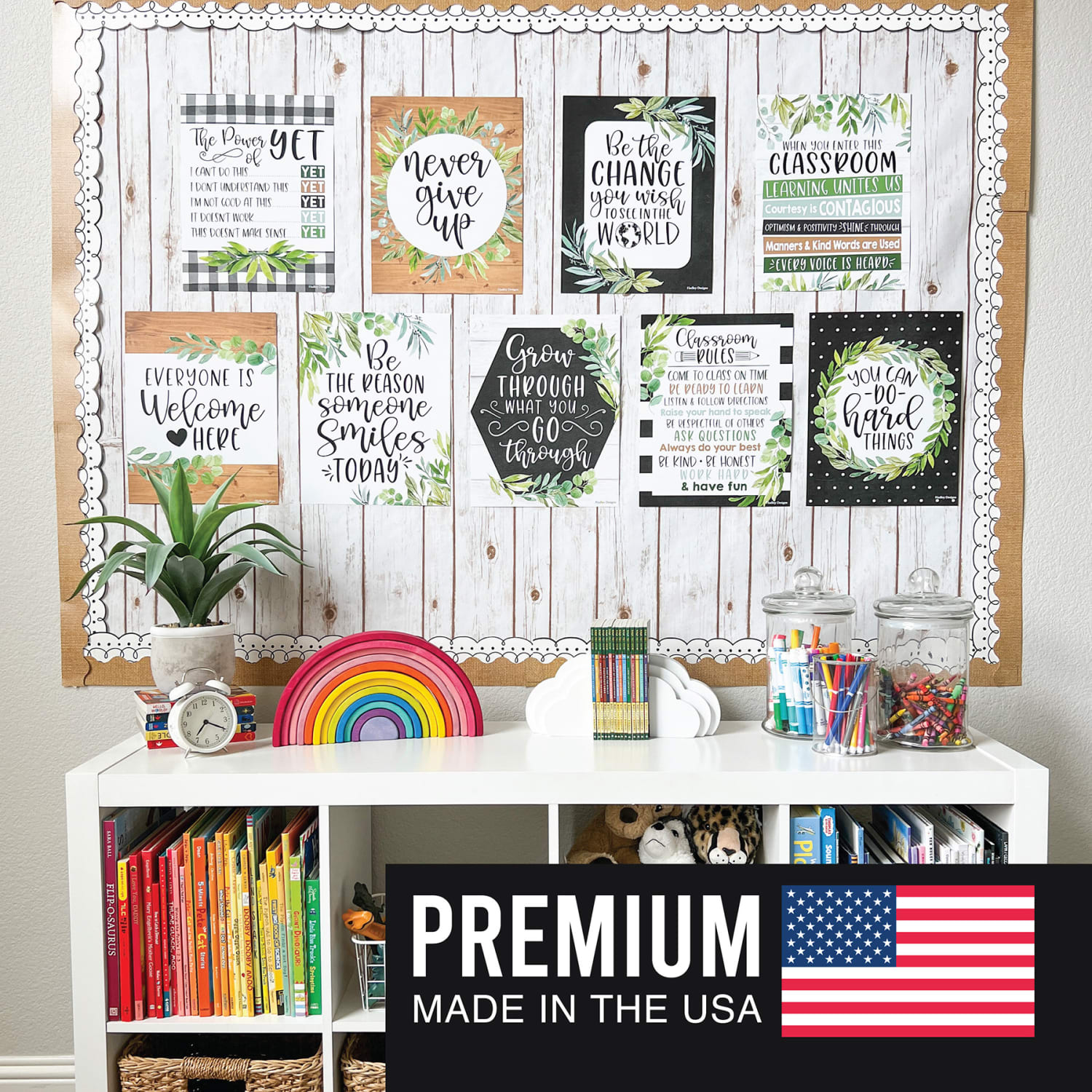 Hadley Designs Posters, Boho Farmhouse Growth Mindset Classroom Decor, Set Of 9 - Image 4