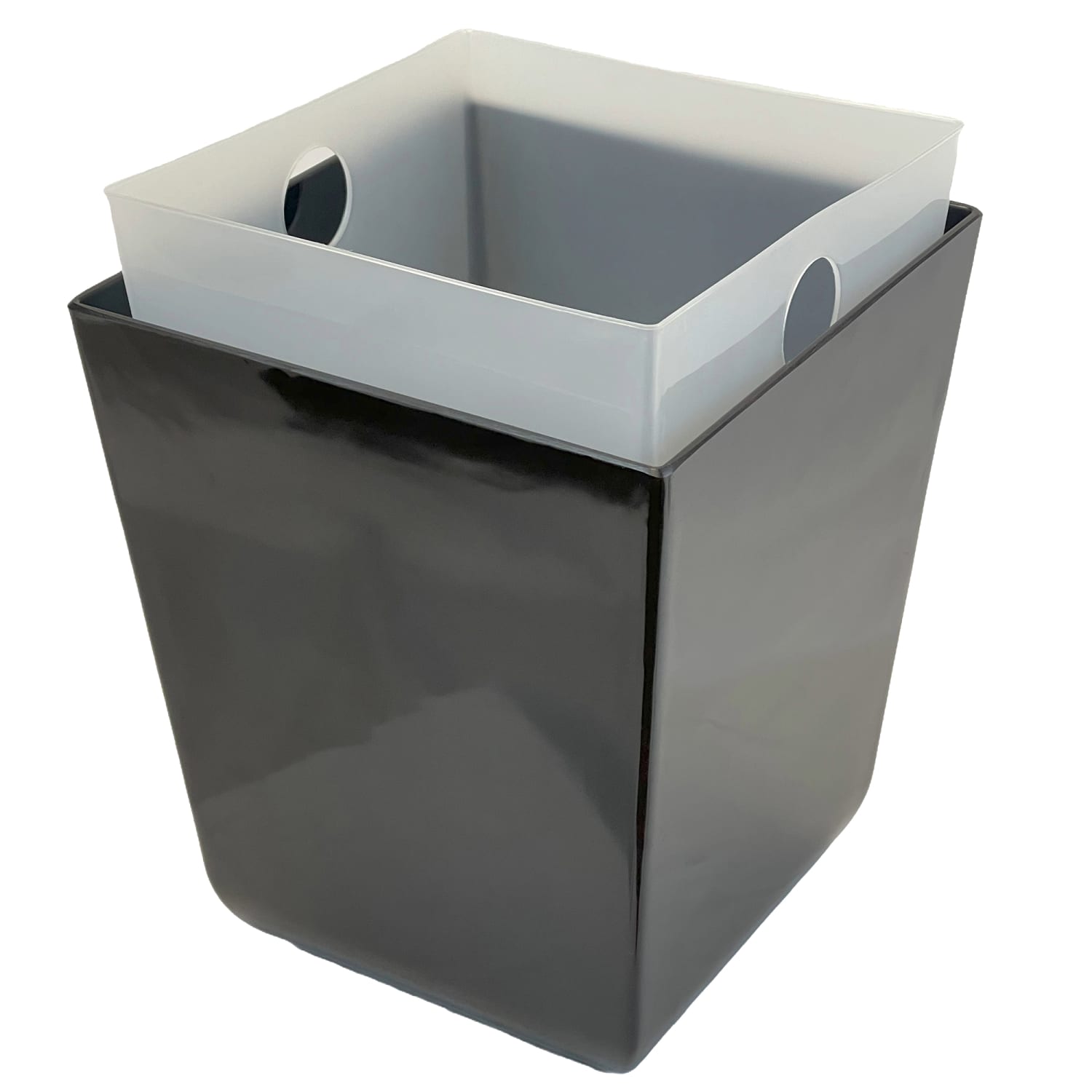 Hospitality Source Bathroom Bin Liners, 8in x 8in x 9-1/2in, Frosted, Set Of 8 Liners - Image 3