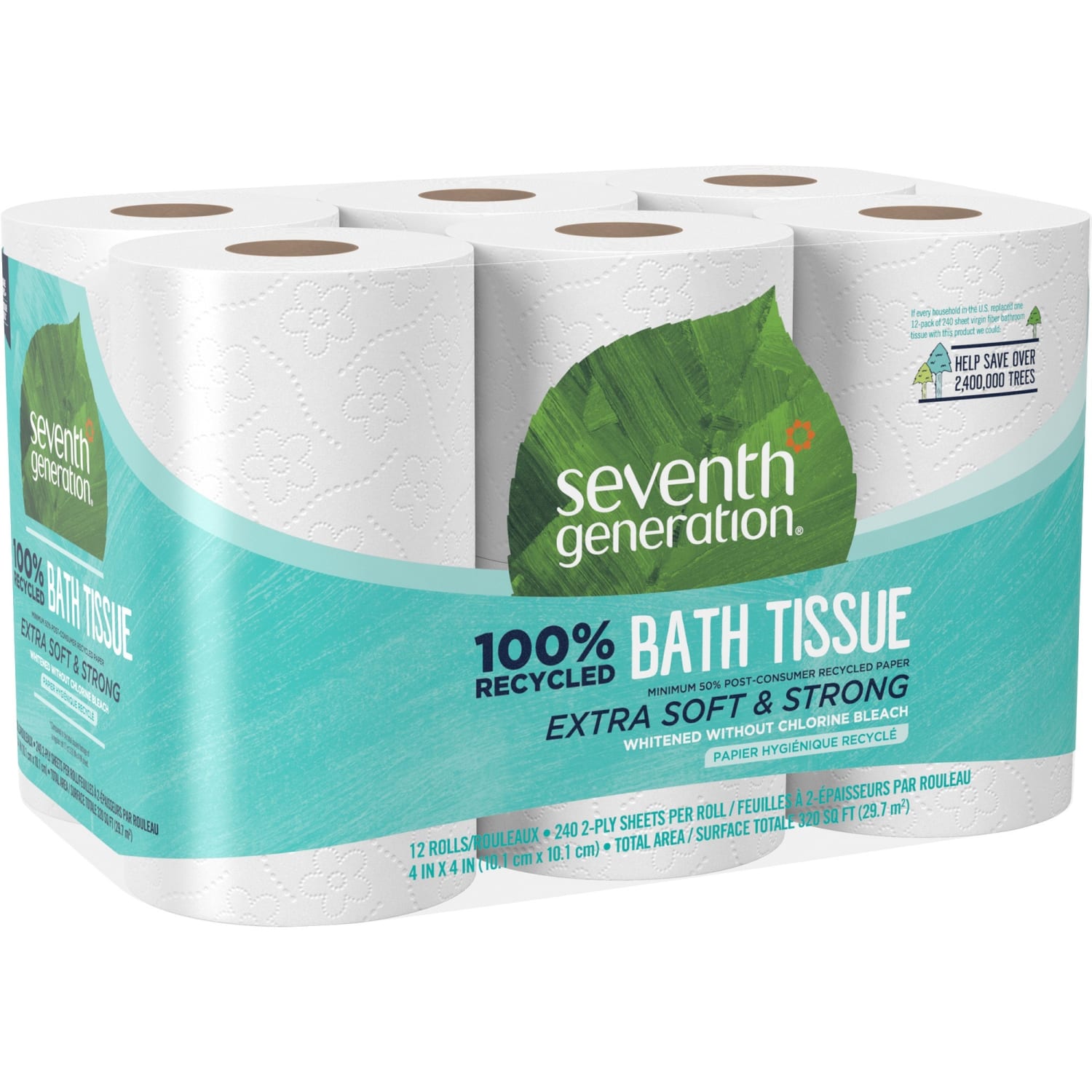 Seventh Generation 2-Ply Toilet Paper, 100% Recycled, 240 Sheets Per Roll, Pack Of 12 Rolls - Image 5
