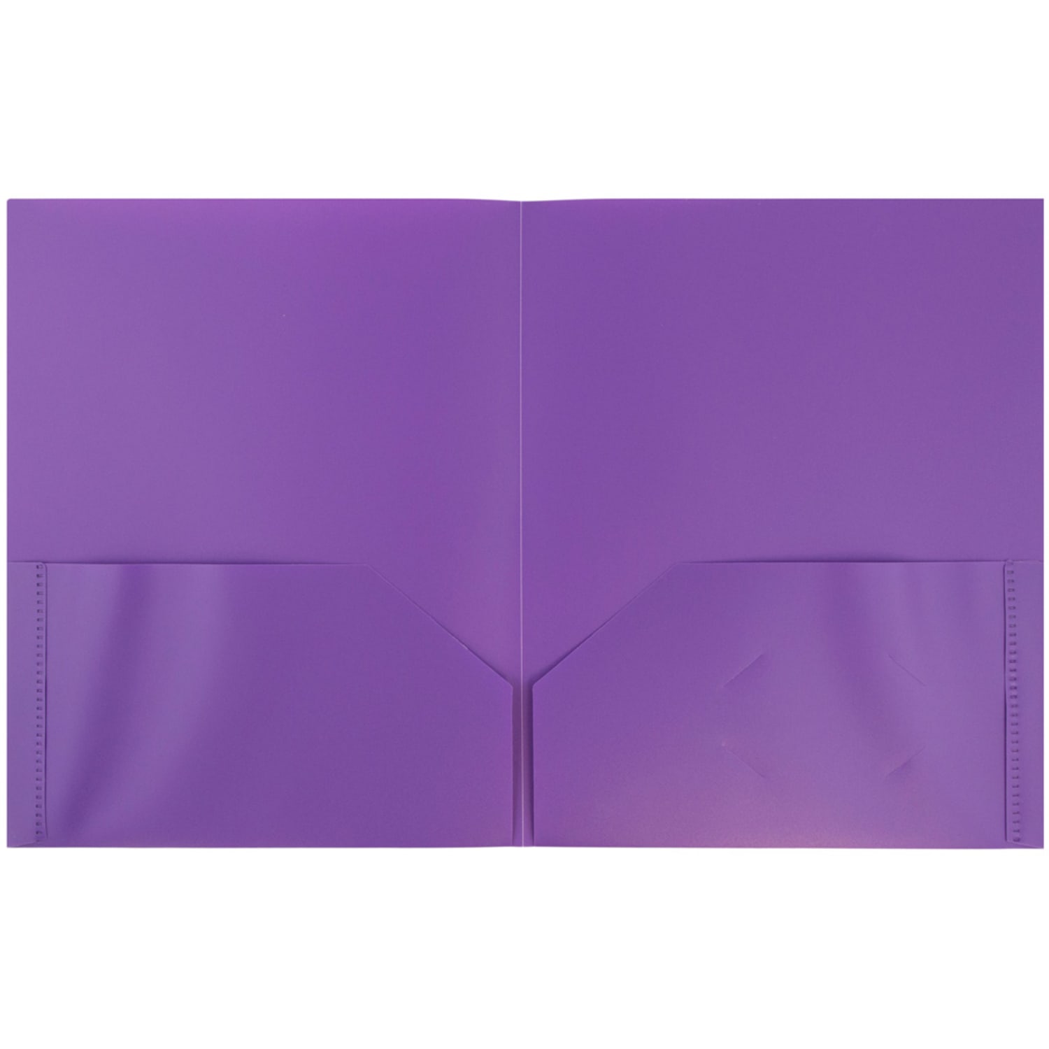 JAM Paper Plastic 2-Pocket POP Folders, 9 1/2in x 11 1/2in, Purple, Pack Of 6 - Image 3