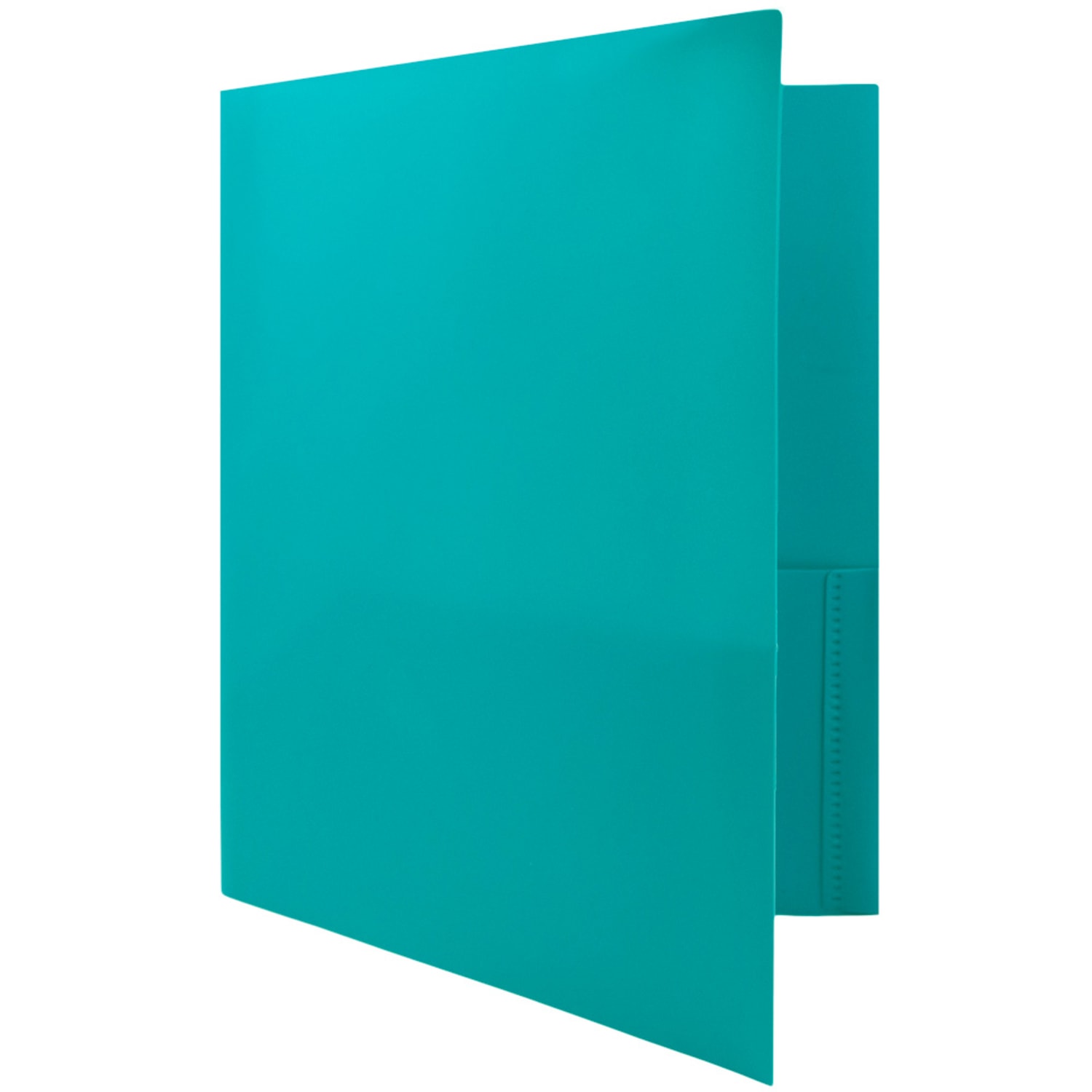 JAM Paper Plastic 2-Pocket School POP Folders, 9 1/2in x 11 1/2in, Teal, Pack Of 6 - Image 5