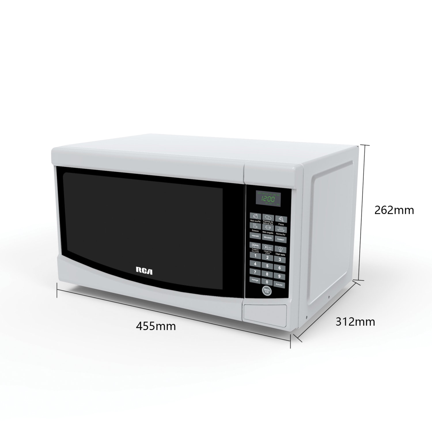 RCA Countertop Microwave Oven With Glass Turntable, 0.7 Cu. Ft., White - Image 5
