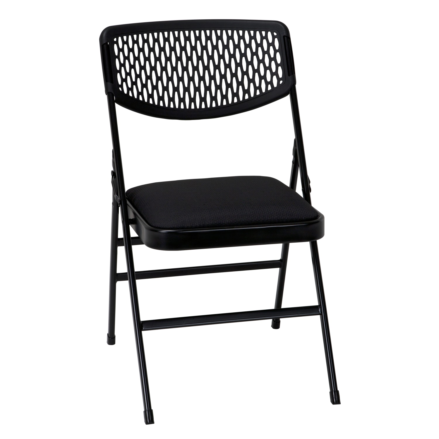 COSCO Ultra Comfort Premium Padded Folding Chairs, Black, Pack Of 4 Chairs - Image 4