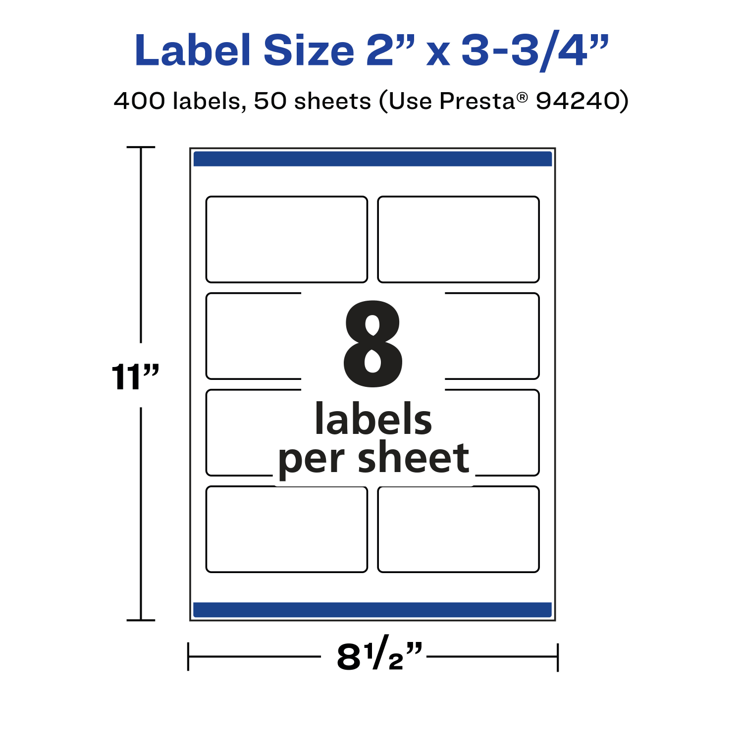 Avery Glossy Permanent Labels With Sure Feed, 94240-CGF50, Rectangle, 2in x 3-3/4in, Clear, Pack Of 400 - Image 6