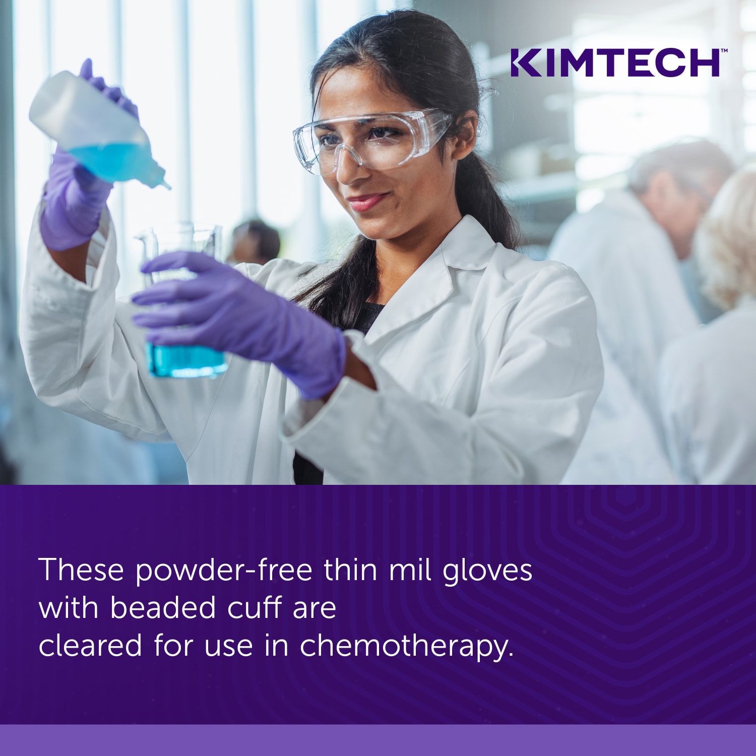 KIMTECH Kimberly Clark Safeskin Purple Nitrile Exam Gloves, Small, Purple, Box Of 100 - Image 5