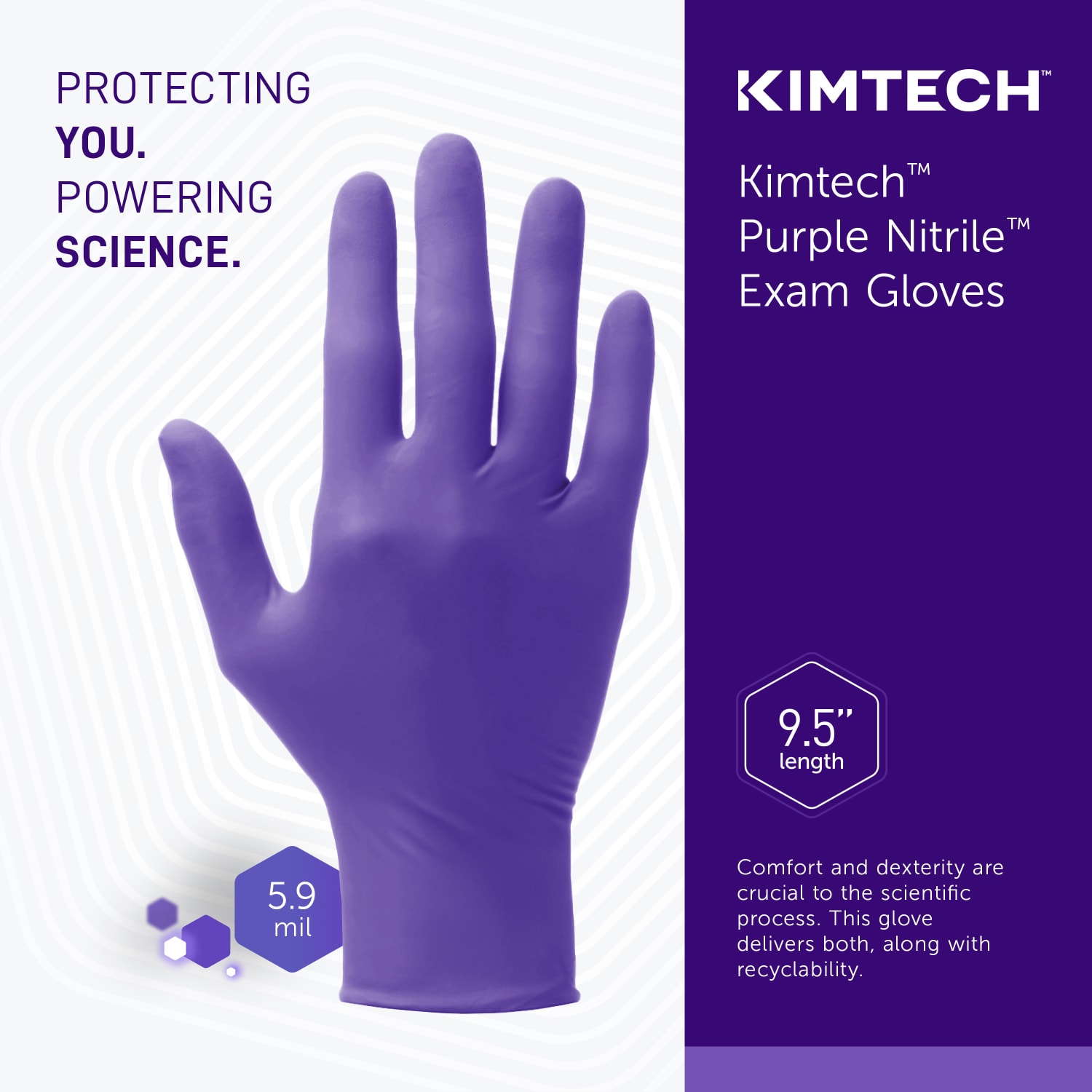 Kimberly-Clark Safeskin Purple Nitrile Exam Gloves, Medium, Purple, Box Of 100 - Image 5
