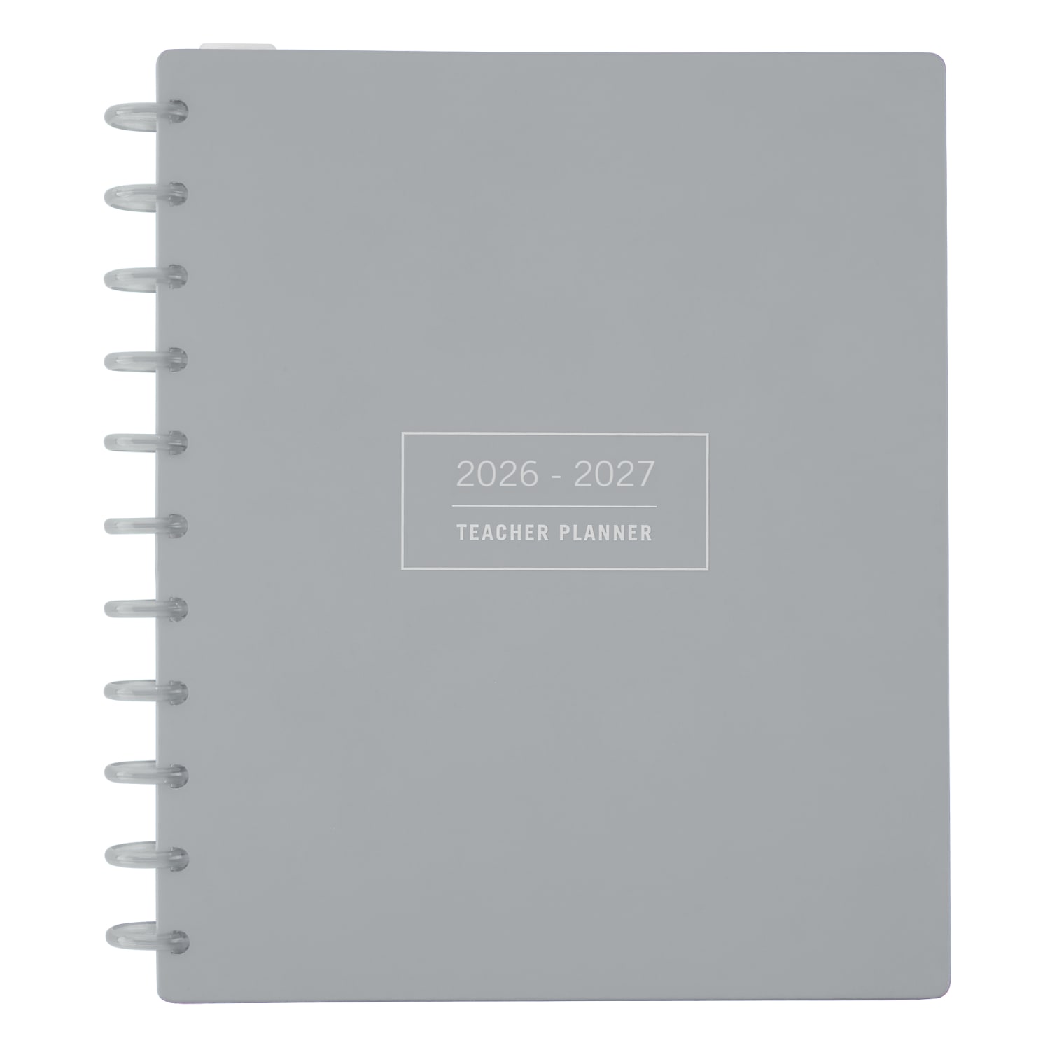 2026-2027 TUL Discbound Monthly Teacher Planner, Letter Size, Gray, July To June