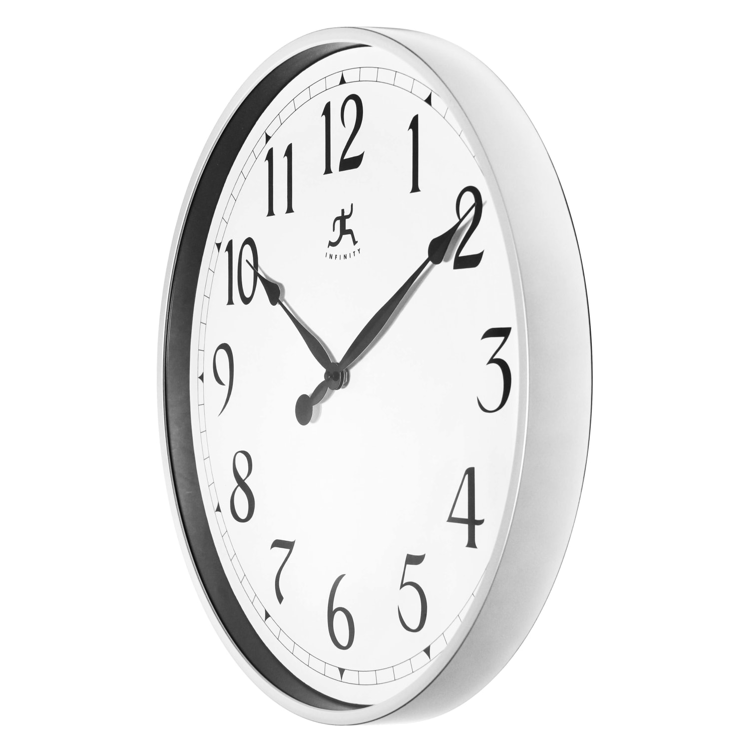 Infinity Instruments Business Round Wall Clock, 18in, Silver - Image 5