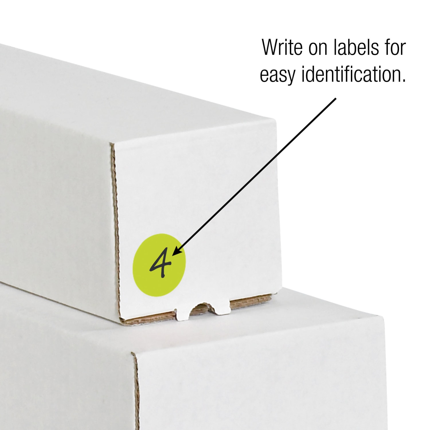 Tape Logic Removable Inventory Labels, DL1390FG, Round, 2in, Fluorescent Green, Roll Of 500 - Image 4