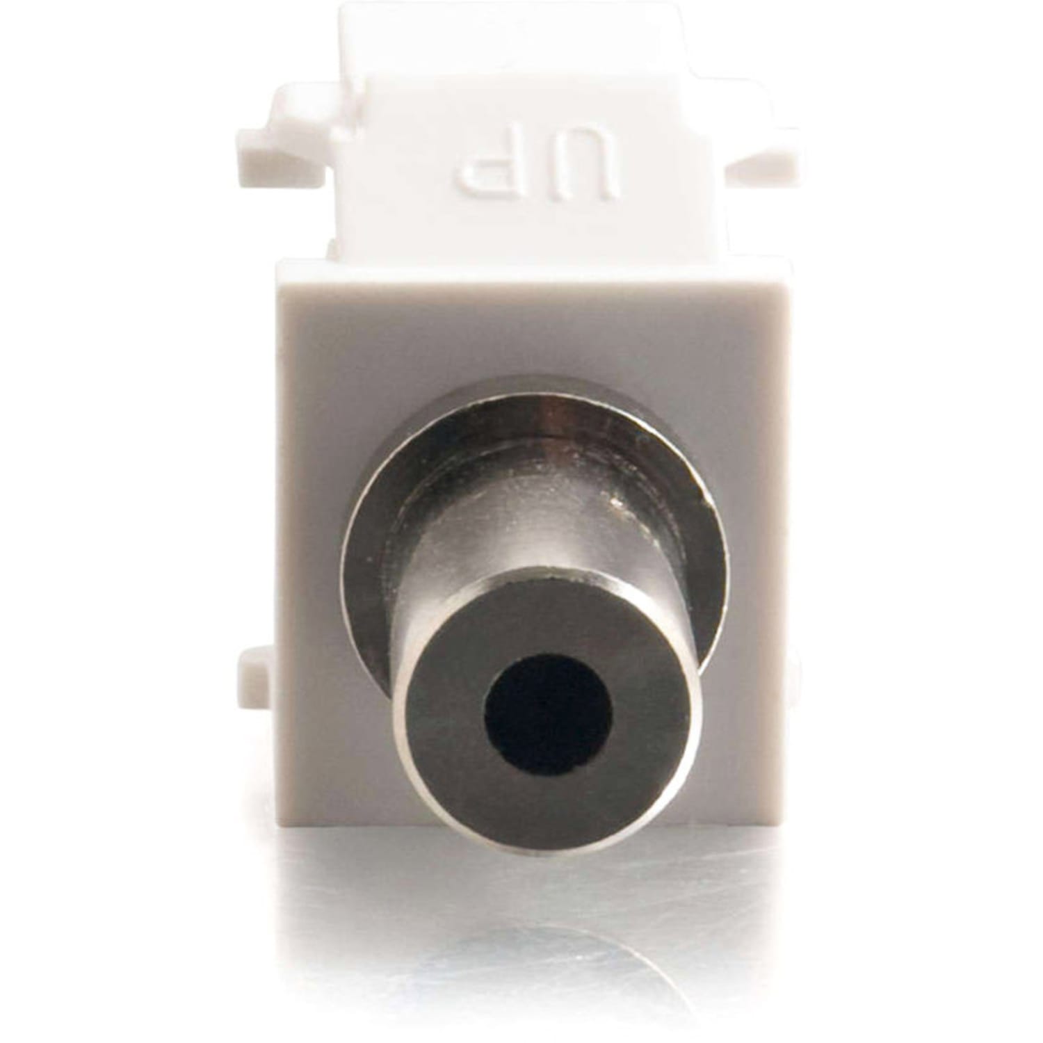 C2G Snap-In 3.5mm Stereo F/F Keystone Insert Module - White - 1 x Mini-phone Stereo Audio Female - 1 x Mini-phone Stereo Audio Female - White - Image 4
