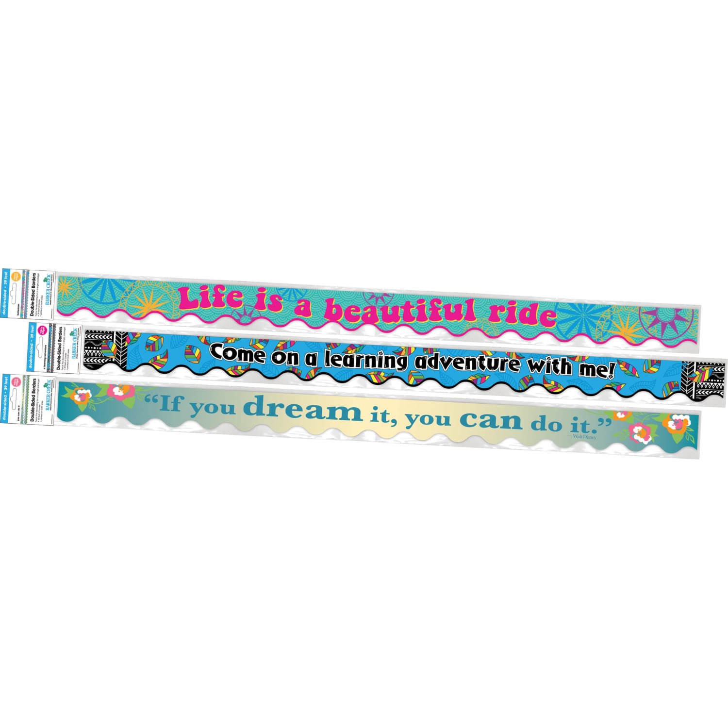 Barker Creek Double-Sided Scalloped Borders, Life Quotes, 2-1/4in x 36in, Set Of 39 Borders - Image 6