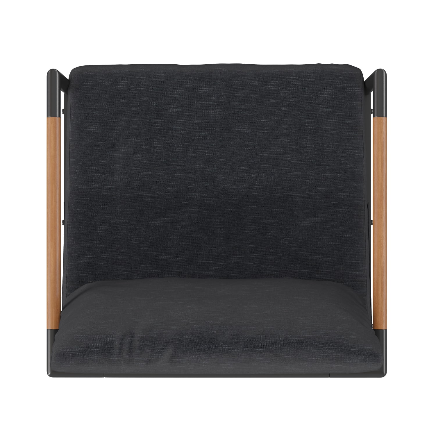 Flash Furniture Lea IndoorOutdoor Patio Chair With Cushions CharcoalBlack PopularChairscom