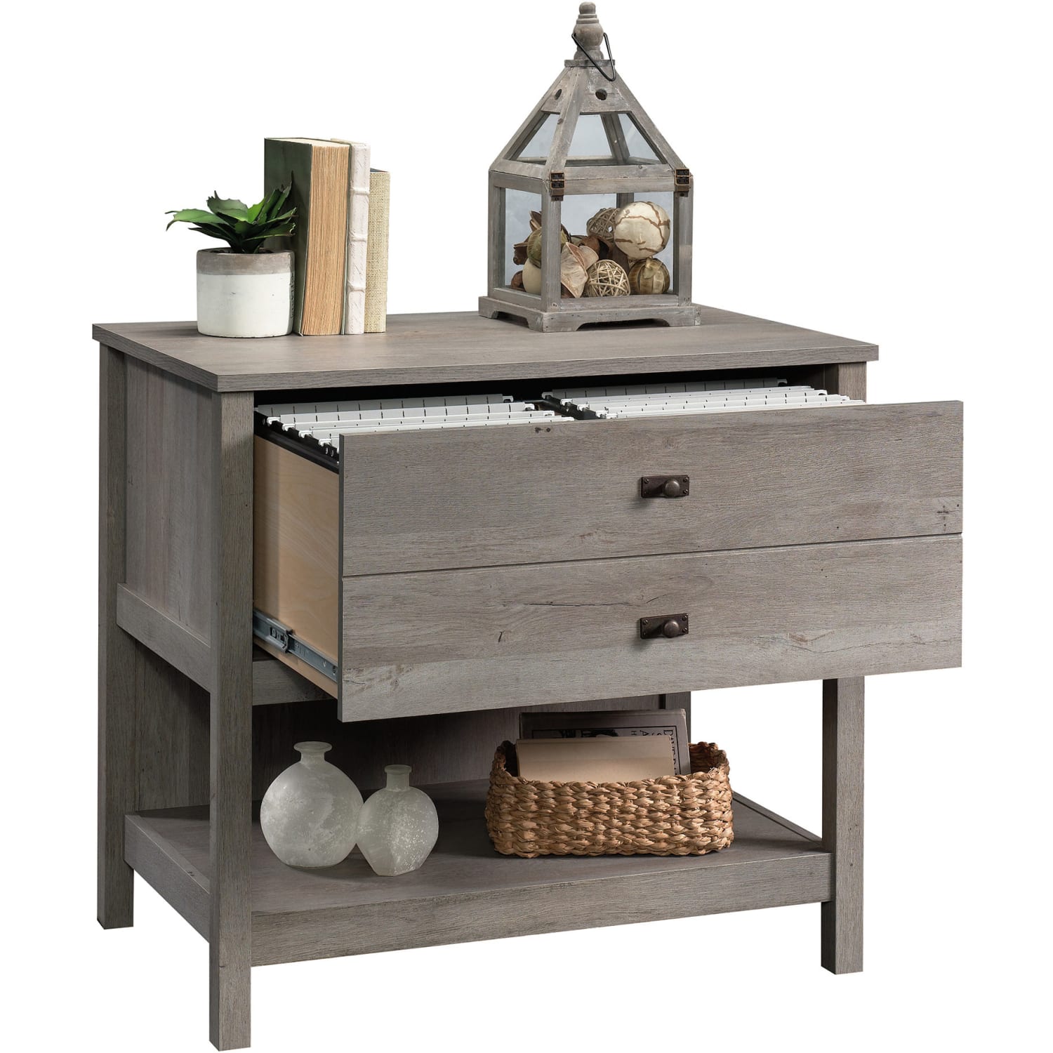 Sauder Cottage Road 32-7/16inW x 21-13/16inD Lateral File Cabinet, Mystic Oak - Image 3