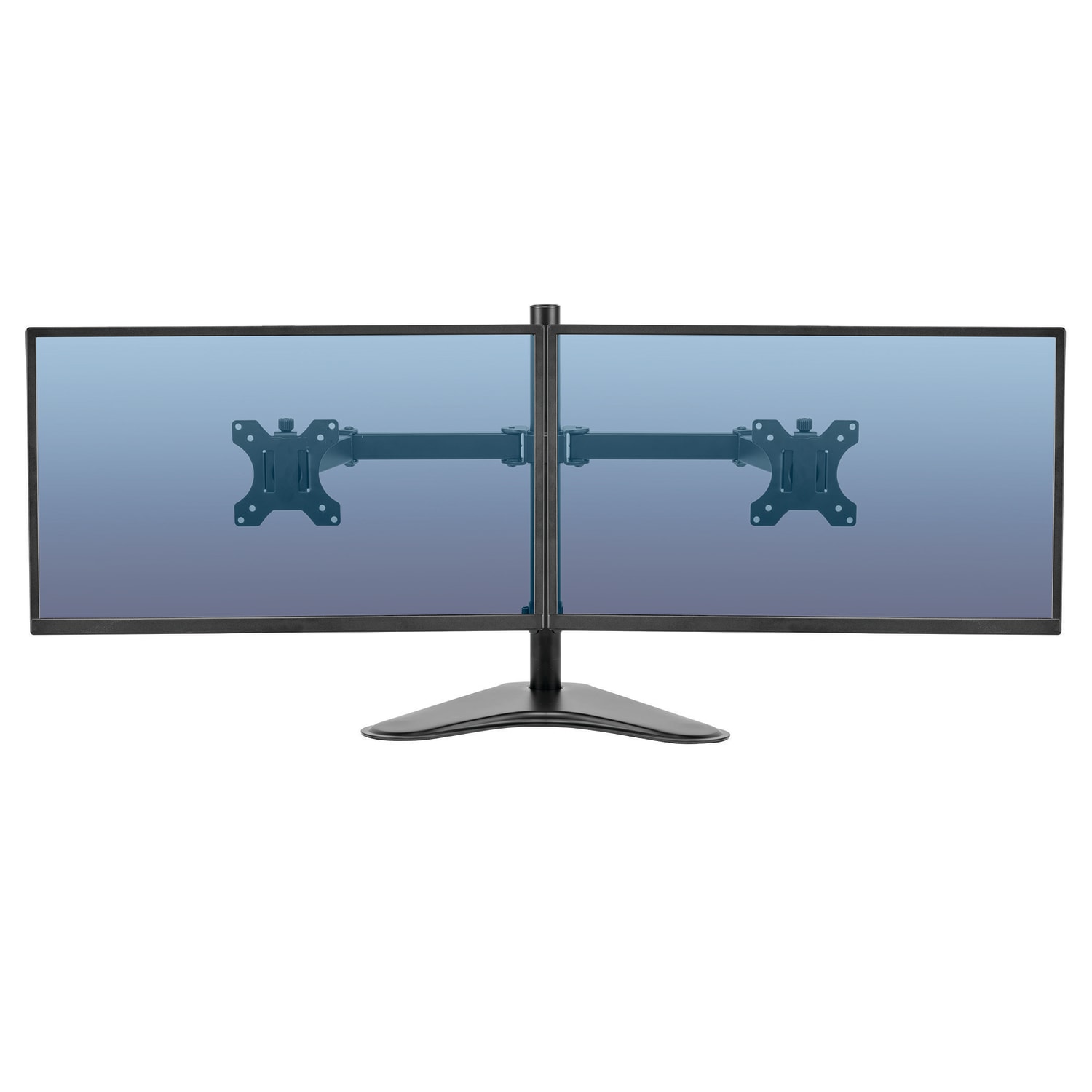 Fellowes Professional Series Freestanding Dual Horizontal Arm For Monitors Up To 30in, 19 1/2inH x 35inW x 11inD, Black, 8043701 - Image 4
