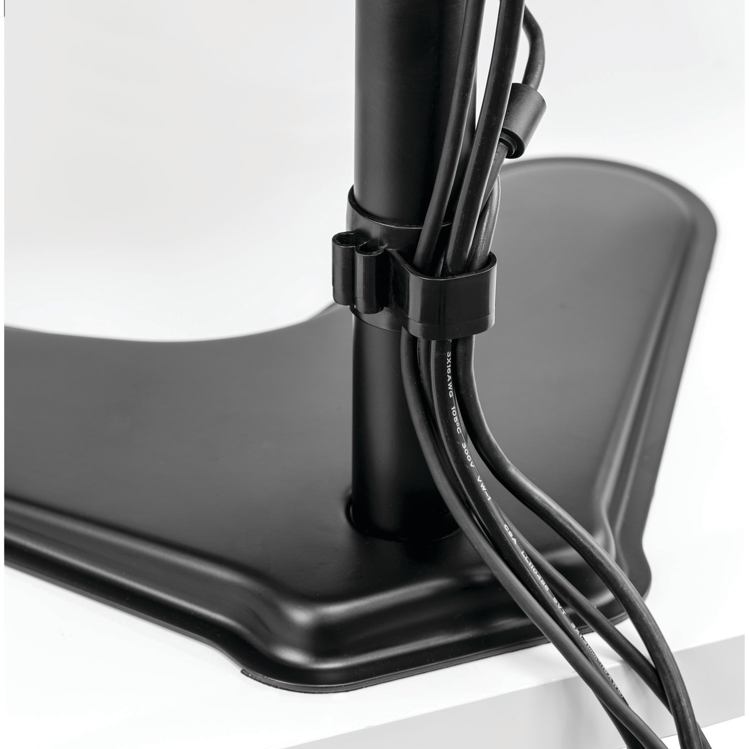 Fellowes Professional Series Freestanding Dual Horizontal Arm For Monitors Up To 30in, 19 1/2inH x 35inW x 11inD, Black, 8043701 - Image 5