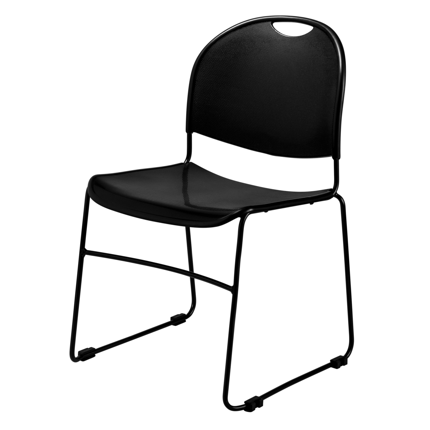 National Public Seating Commercialine Stack Chair, Black