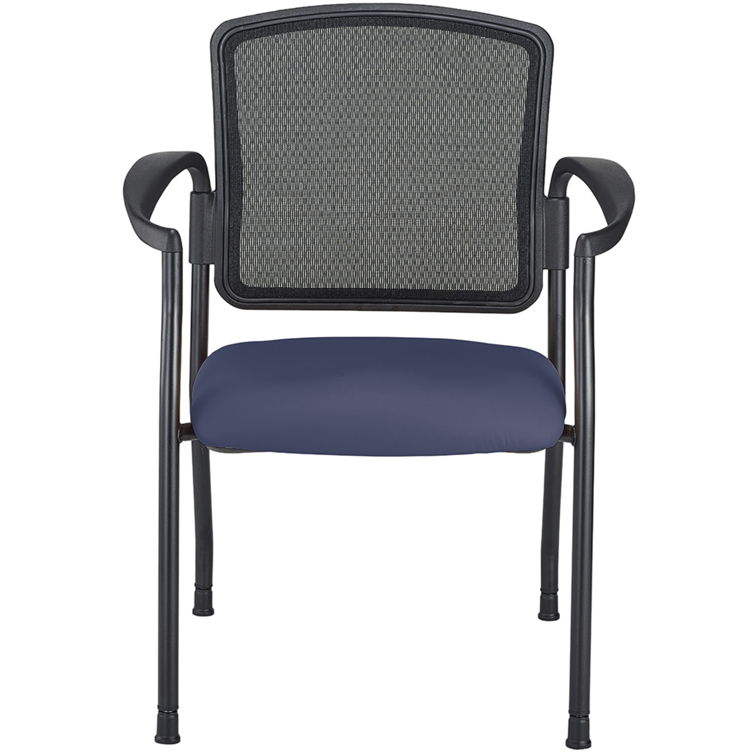 WorkPro Spectrum Series Mesh/Vinyl Stacking Guest Chair With Antimicrobial Protection, With Arms, Grape, Set Of 2 Chairs, BIFMA Compliant