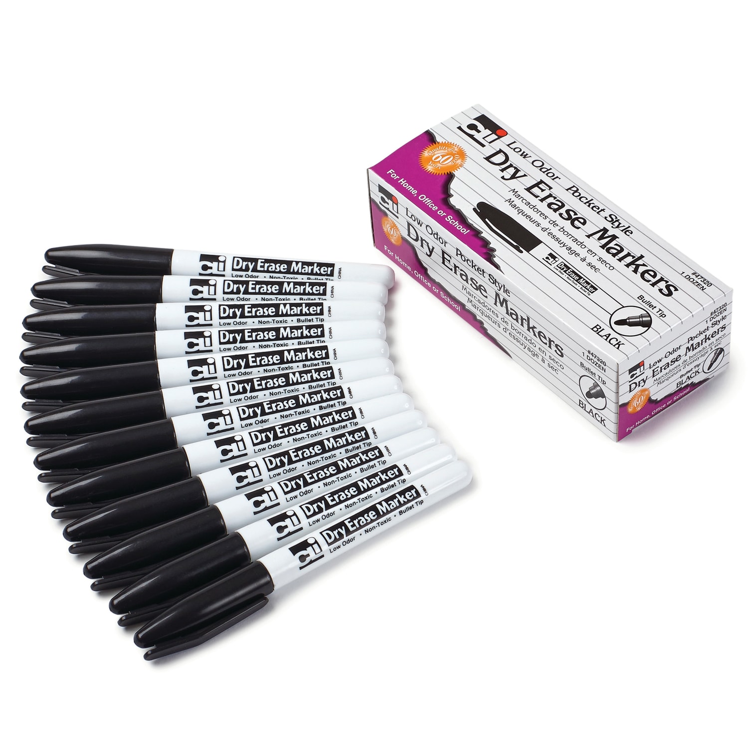Charles Leonard Dry Erase Classpack, Lined 1-Sided Boards, Markers & Erasers, Pack Of 12 - Image 4