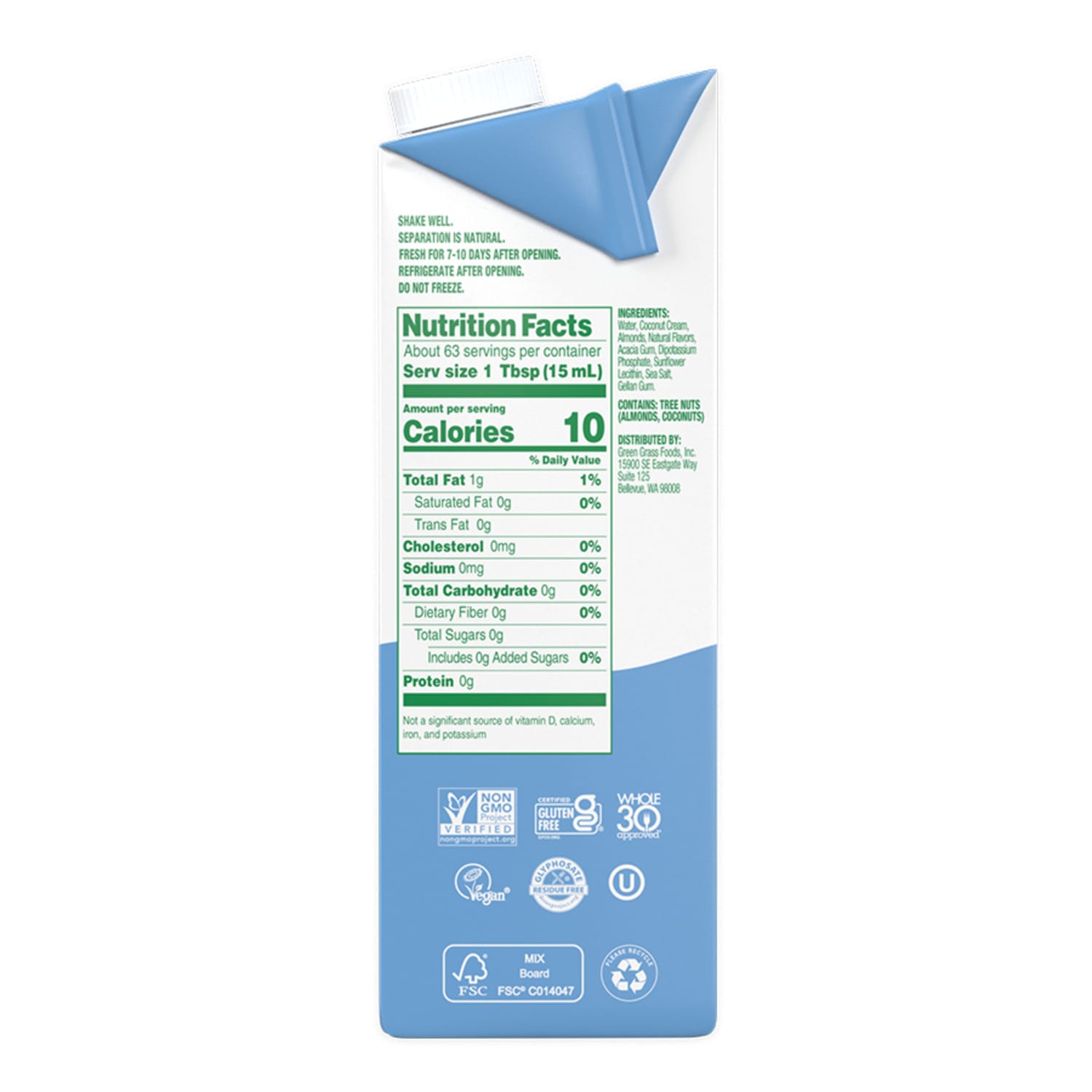 Nutpods French Vanilla Non-Dairy Creamer, 32 fl oz carton - Image 4