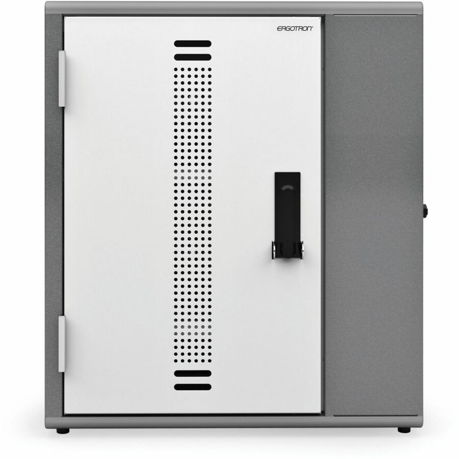 Ergotron YES20 Charging Cabinet - Up to 10in Screen Support - 45 lb Load Capacity - 2 x Shelf(ves) - 24in Height x 22in Width x 12.75in Depth - Desktop, Wall Mountable - Powder Coated - Wood, Vinyl, Thermoplastic, Laminate, Steel - White, Gray - Image 4