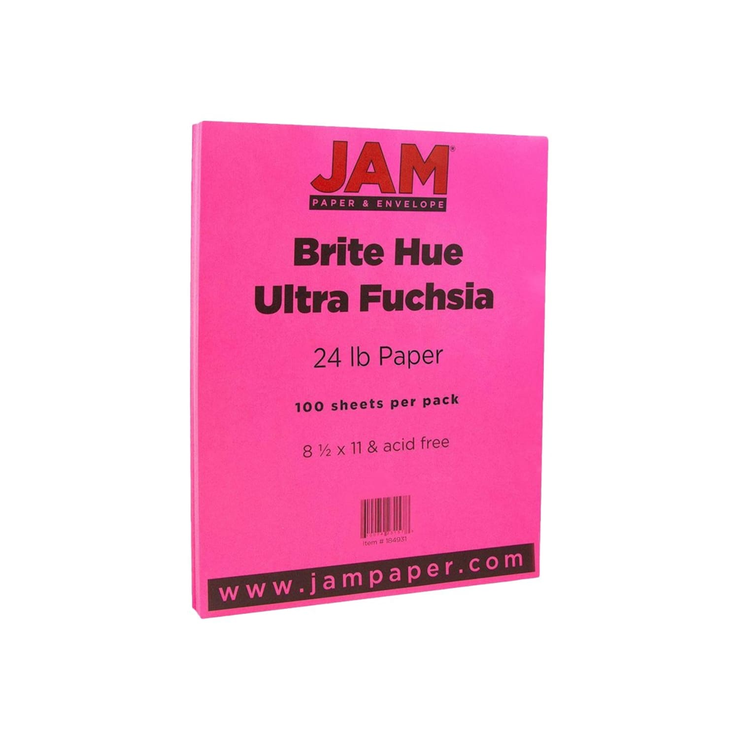 JAM Paper Color Paper, Ultra Fuchsia Pink, Letter (8.5in x 11in), 100 Sheets Per Pack, 24 Lb - Image 4