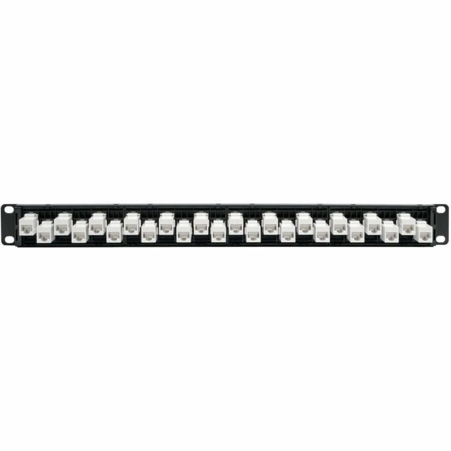 Eaton Tripp Lite Series 24-Port 1U Rack-Mount Cat6a/Cat6/Cat5e Offset Feed-Through Patch Panel with Cable Management Bar, RJ45 Ethernet, TAA - Image 3