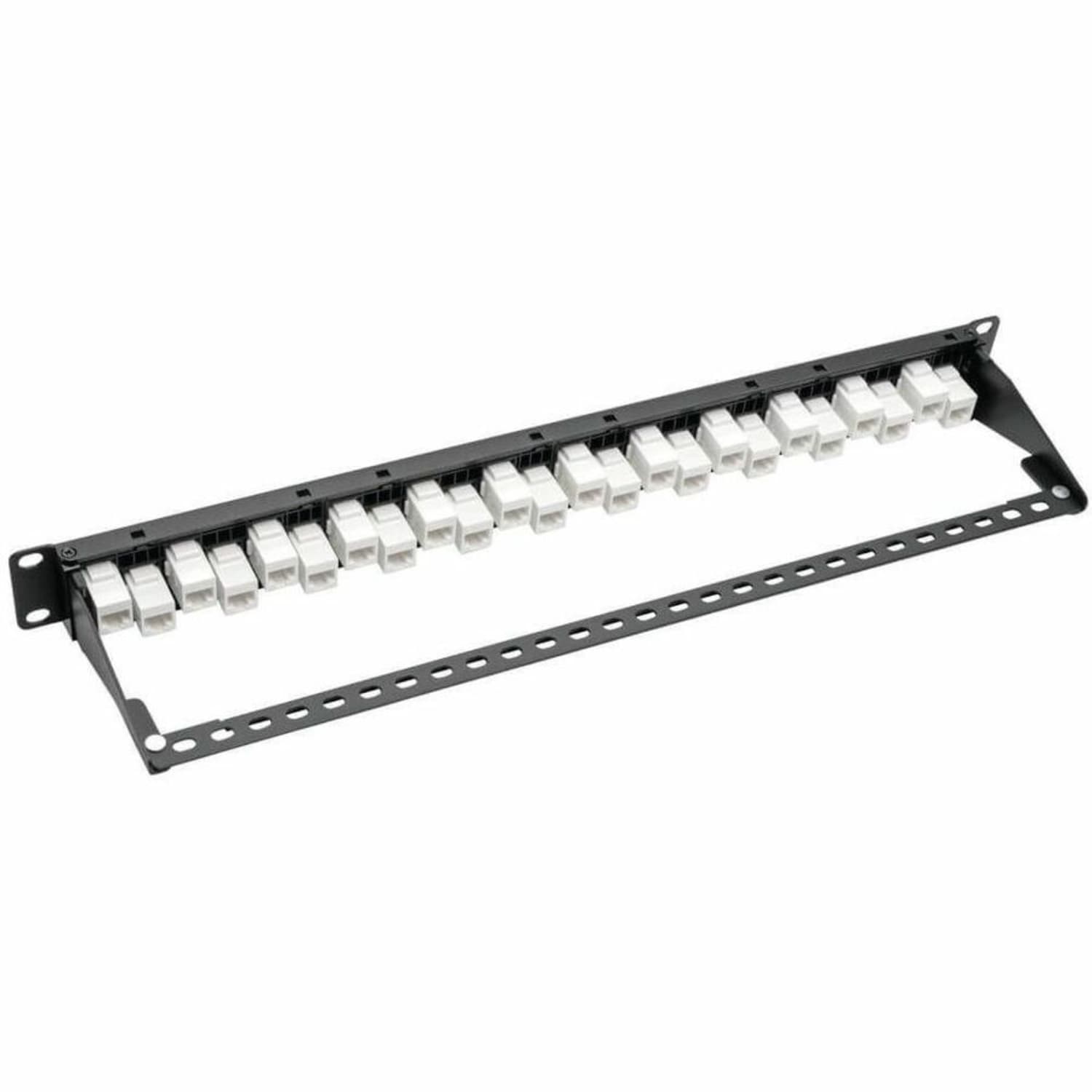 Eaton Tripp Lite Series 24-Port 1U Rack-Mount Cat6a/Cat6/Cat5e Offset Feed-Through Patch Panel with Cable Management Bar, RJ45 Ethernet, TAA - Image 6