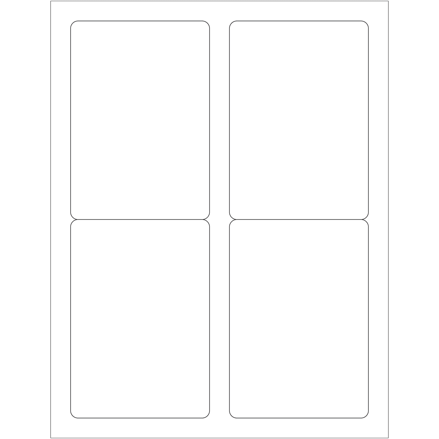 Tape Logic Inkjet/Laser Labels, LL119MC, Rectangle, 3 1/2in x 5in, White, Master Case Of 4,000