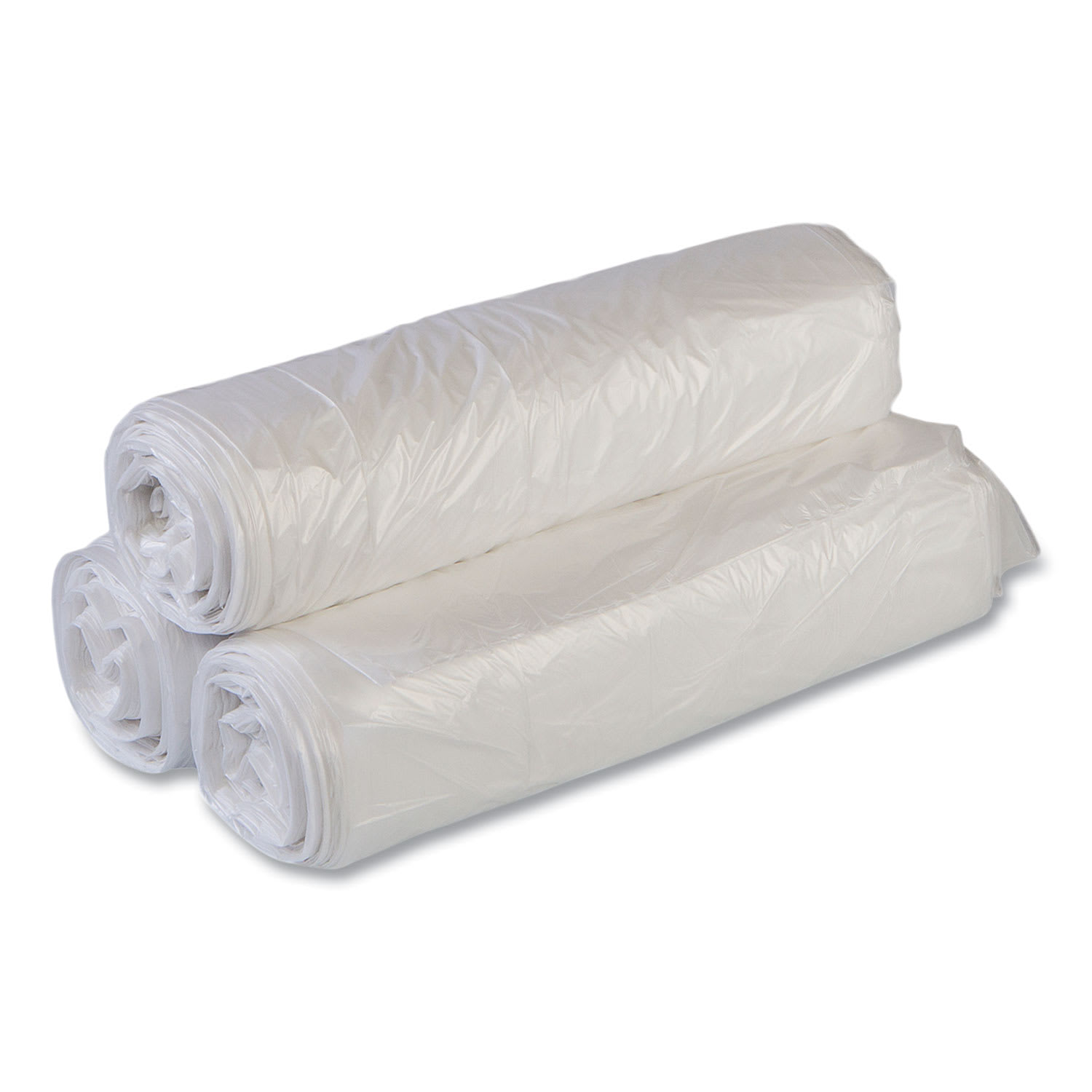 Inteplast Group High-Density Commercial Can Liner Value Pack, 33 gal, 10 mic, 33in x 39in, Clear, Interleaved Roll, 25 Bags/Roll, 20 Rolls/CT - Image 5