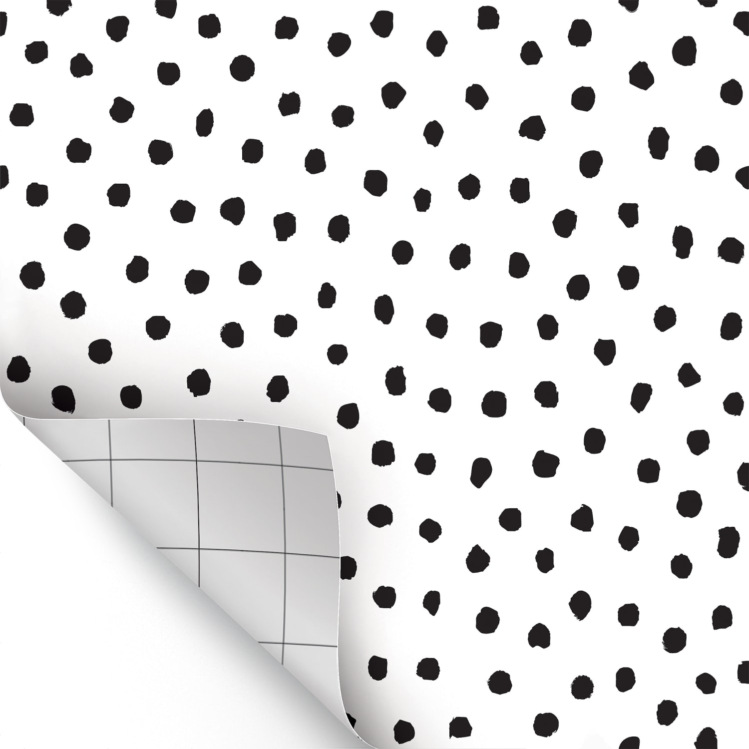 Teacher Created Resources Peel And Stick Decorative Paper Roll, 17-1/2in x 10', Black Painted Dots - Image 4