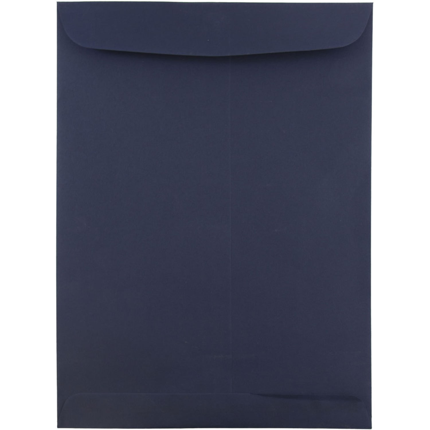 JAM Paper Open-End 9in x 12in Catalog Envelopes, Gummed Seal, Navy Blue, Pack Of 10