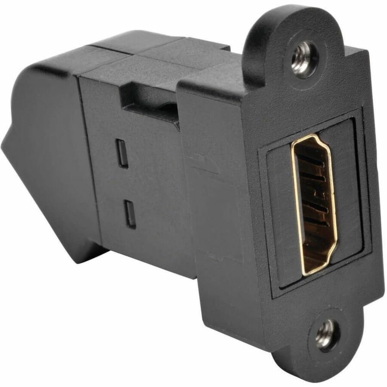 Eaton Tripp Lite Series HDMI Coupler Keystone Panel Mount Angled F/F Black - HDMI cable with Ethernet - HDMI female to HDMI female - black - angled connector - Image 3