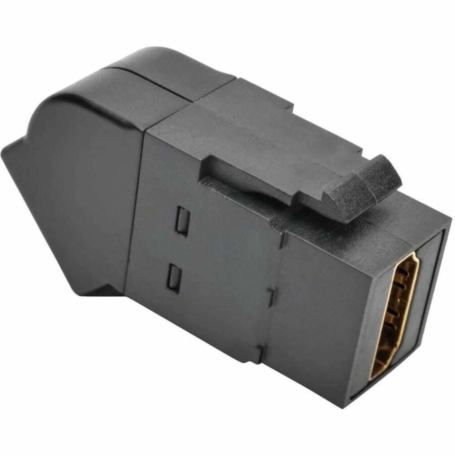 Eaton Tripp Lite Series HDMI Coupler Keystone Panel Mount Angled F/F Black - HDMI cable with Ethernet - HDMI female to HDMI female - black - angled connector - Image 5