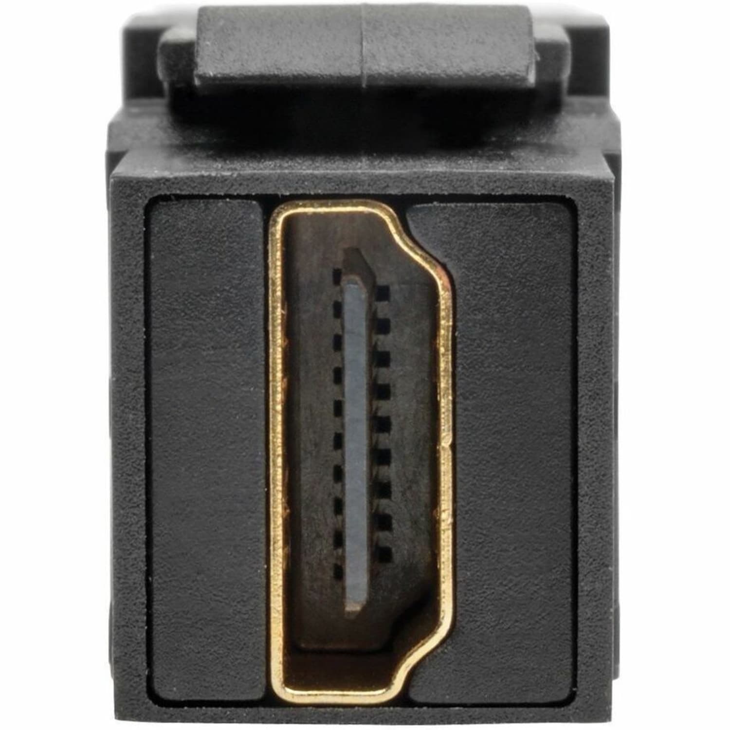 Eaton Tripp Lite Series HDMI Coupler Keystone Panel Mount Angled F/F Black - HDMI cable with Ethernet - HDMI female to HDMI female - black - angled connector - Image 6