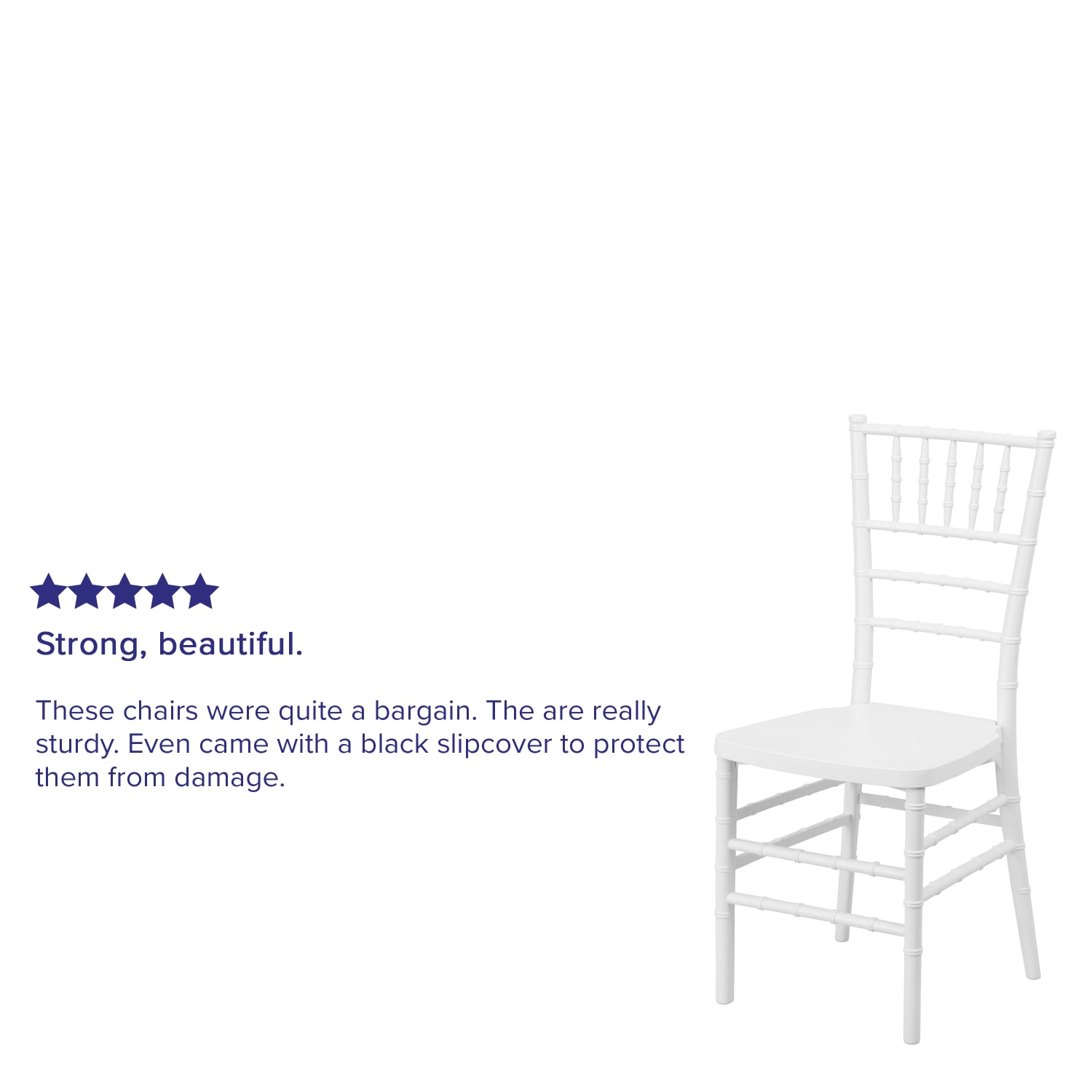 Flash Furniture HERCULES PREMIUM Series Stacking Chiavari Chair, White - Image 5