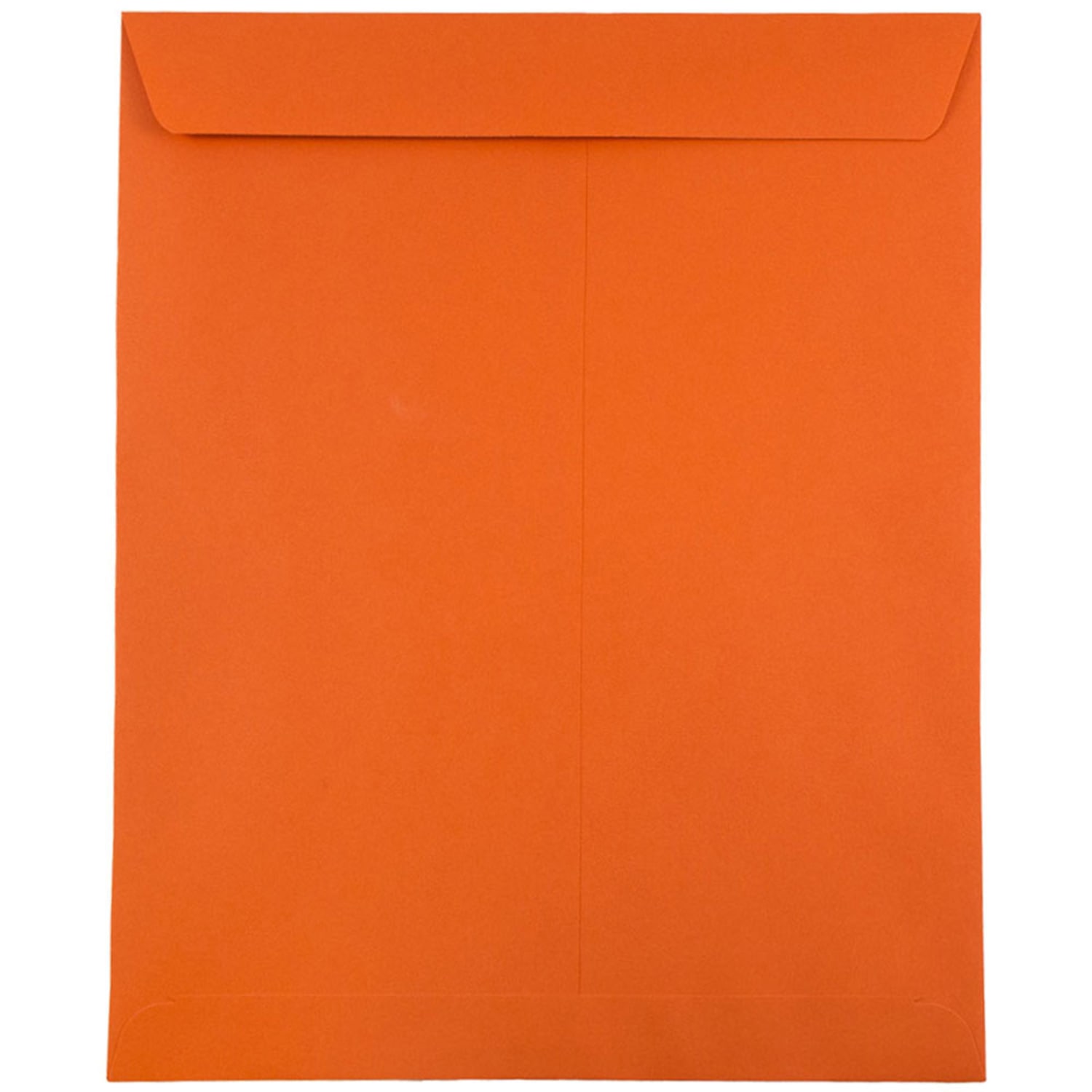 JAM Paper Open-End 10in x 13in Catalog Envelopes, Gummed Closure, 30% Recycled, Orange, Pack Of 10