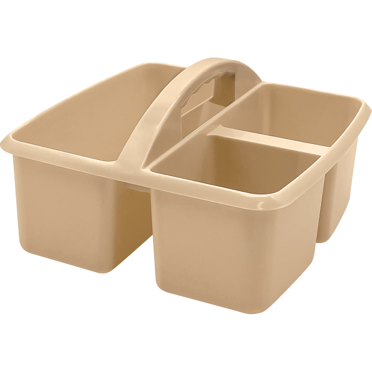 Teacher Created Resources Plastic Storage Caddies, 5-1/4inH x 9-1/4inW x 9inD, Light Brown, Pack Of 6 Caddies - Image 4
