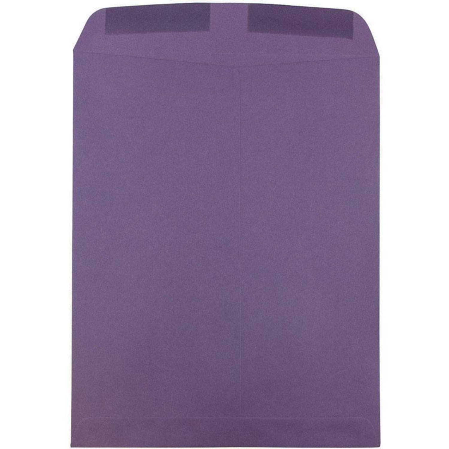 JAM Paper Open-End 10in x 13in Catalog Envelopes, Gummed Closure, Dark Purple, Pack Of 10 - Image 3