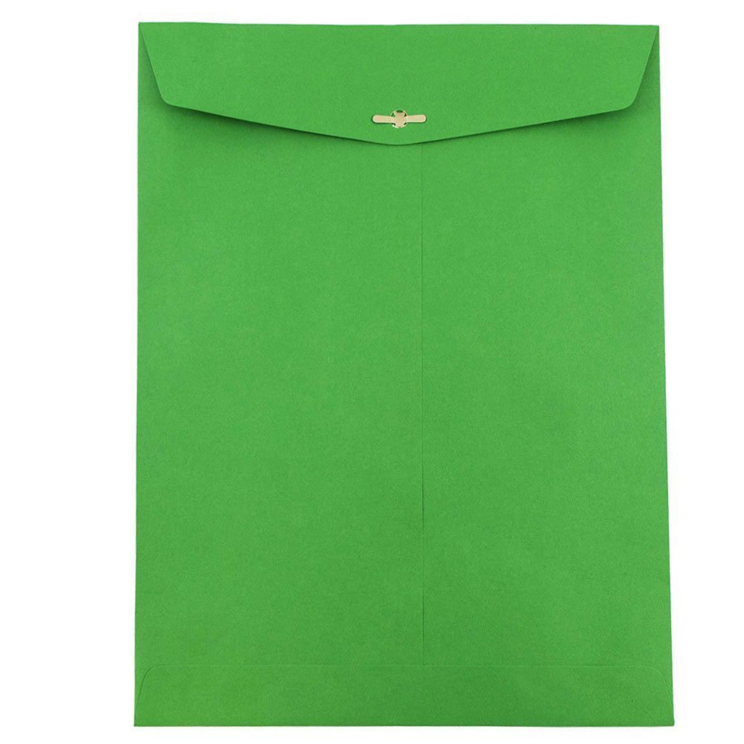 JAM Paper Open-End 10in x 13in Catalog Envelopes, Clasp Closure, 30% Recycled, Green, Pack Of 10 - Image 3