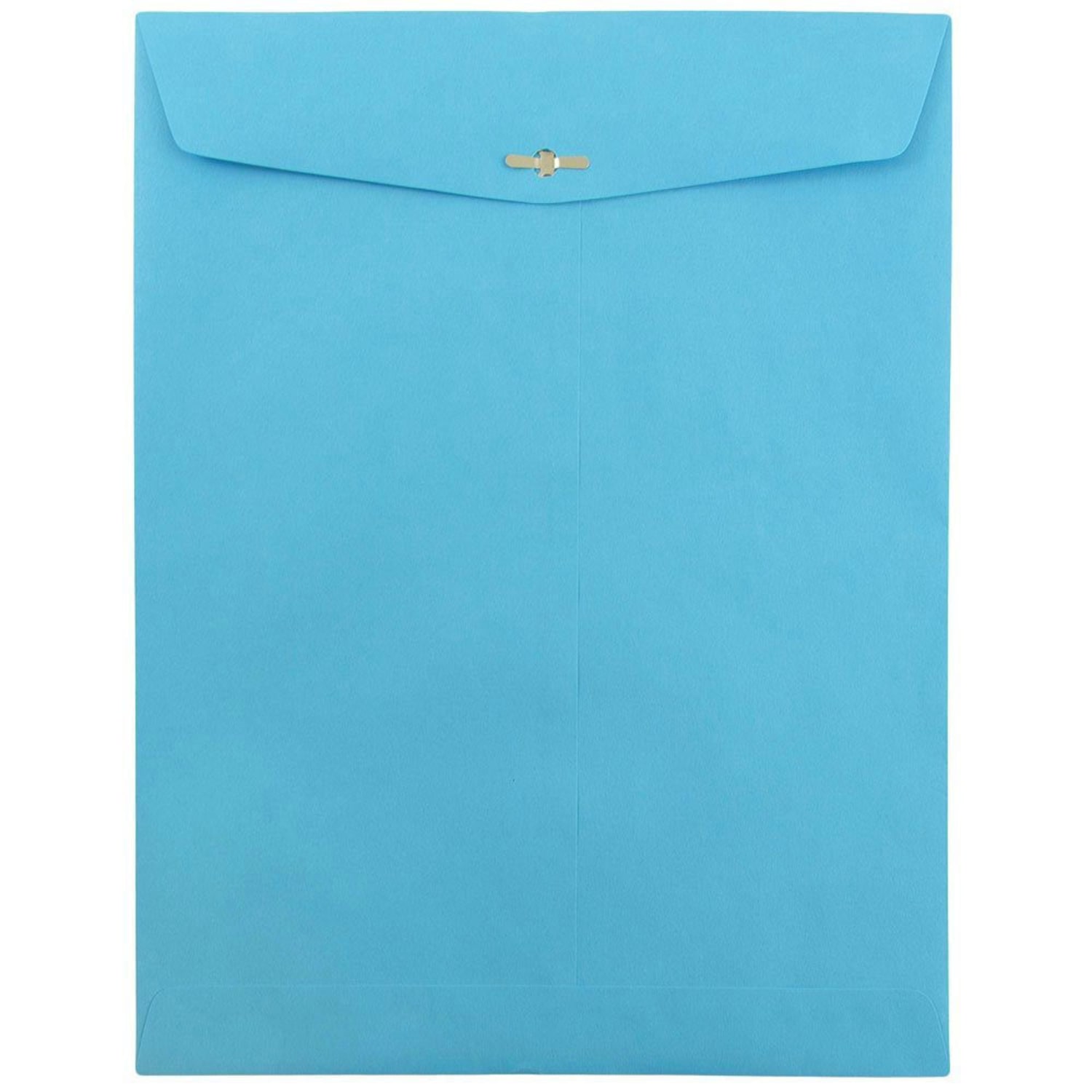JAM Paper Open-End 10in x 13in Catalog Envelopes, Clasp Closure, 30% Recycled, Blue, Pack Of 10 - Image 3
