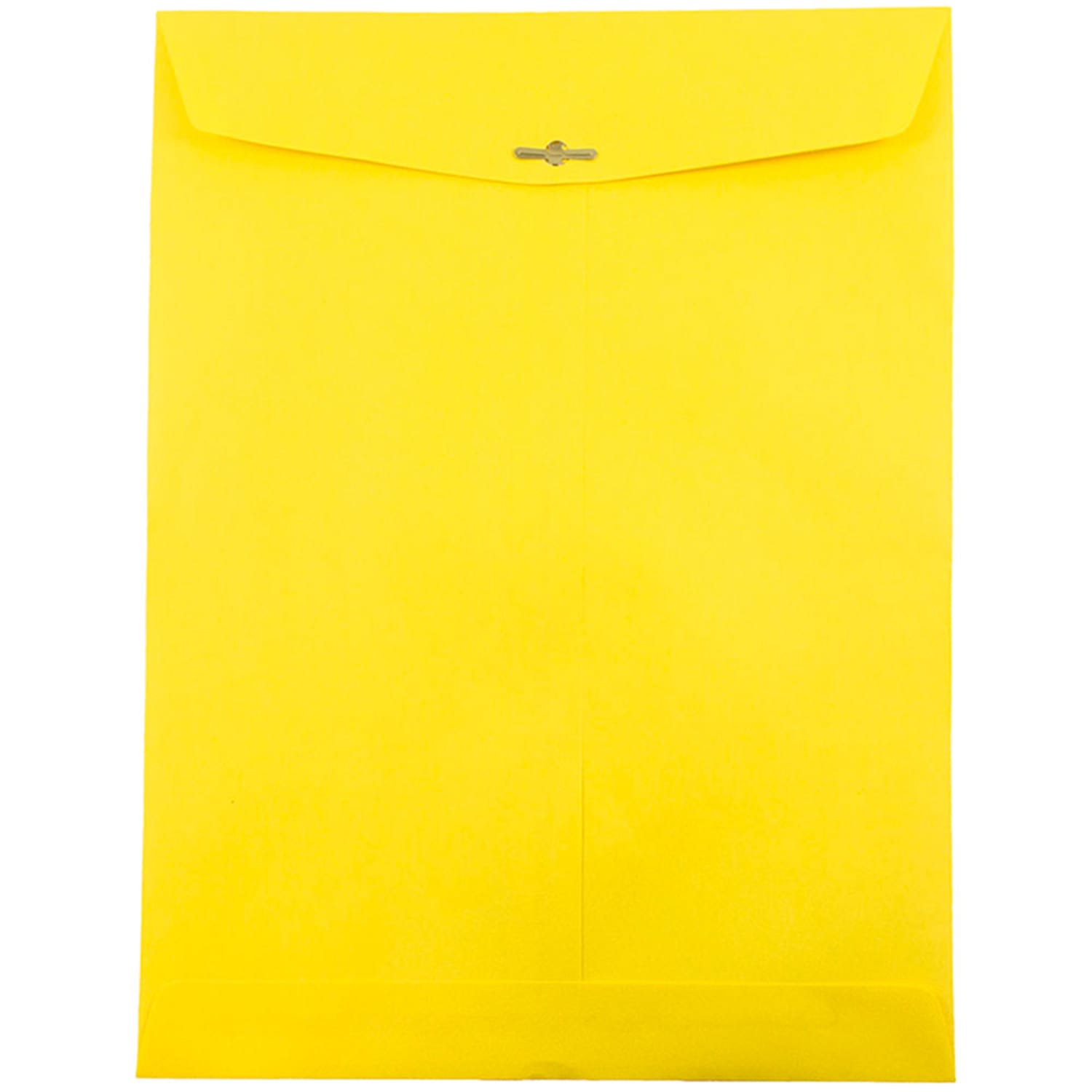 JAM Paper Open-End 10in x 13in Catalog Envelopes, Clasp Closure, 30% Recycled, Yellow, Pack Of 10 - Image 3