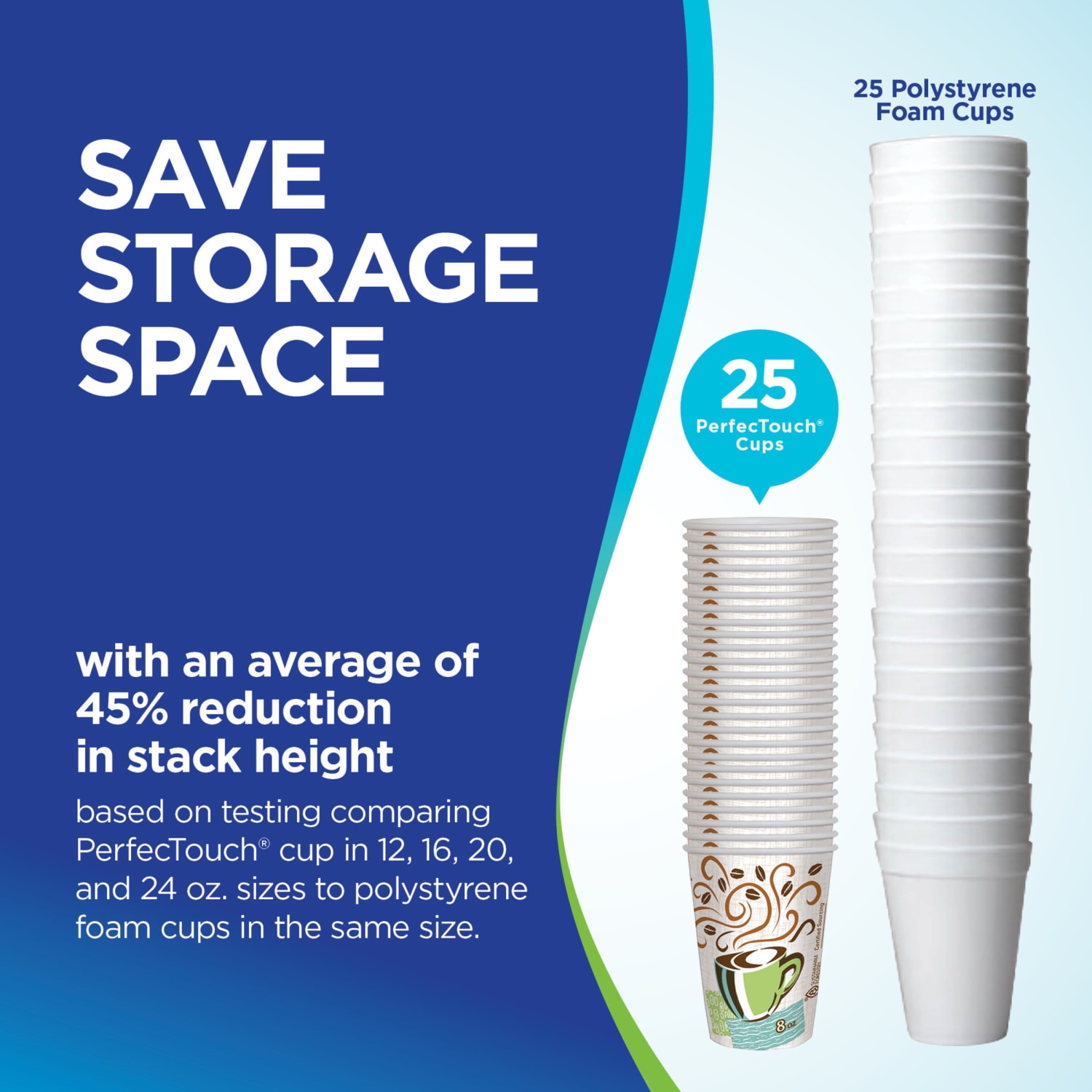Dixie PerfecTouch Insulated Paper Cups, 8 Oz, Coffee Haze, Pack Of 1,000 Cups - Image 6