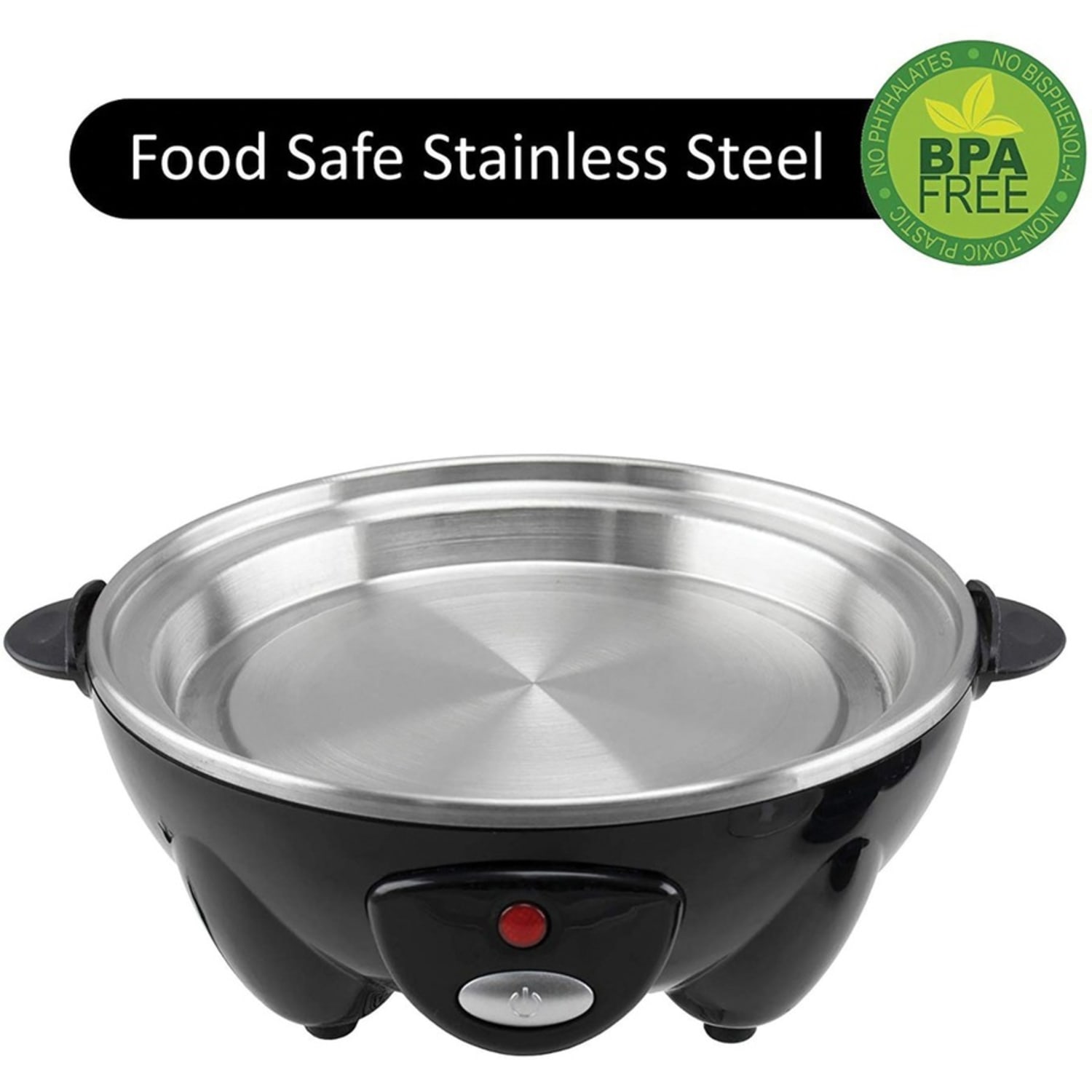 Brentwood TS-1045BK Electric 7 Egg Cooker with Auto Shut Off, Black - 360 W - Black - Image 5