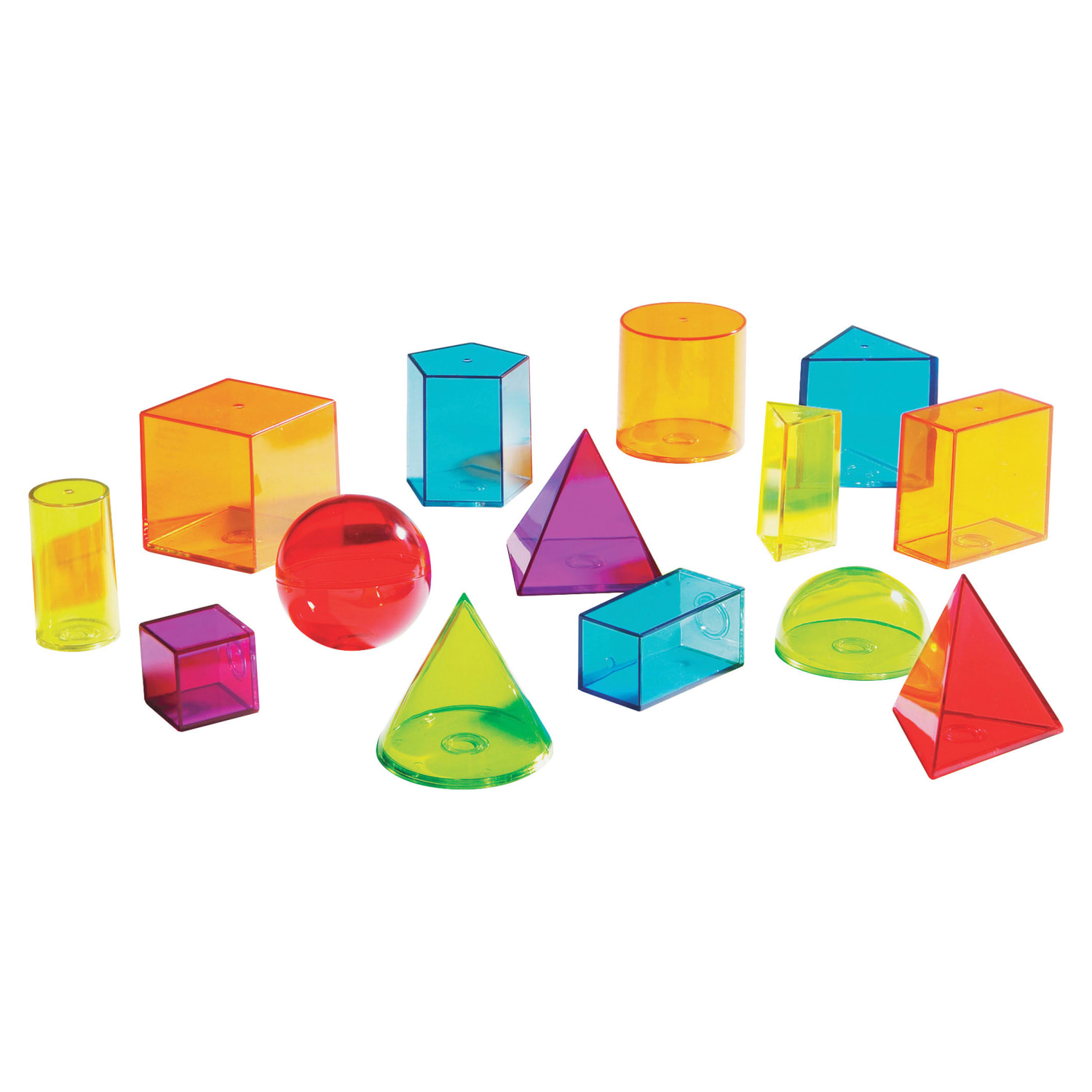 Learning Resources View-Thru Geometric Solids Set, Assorted Colors, Grades 3 - College - Image 3