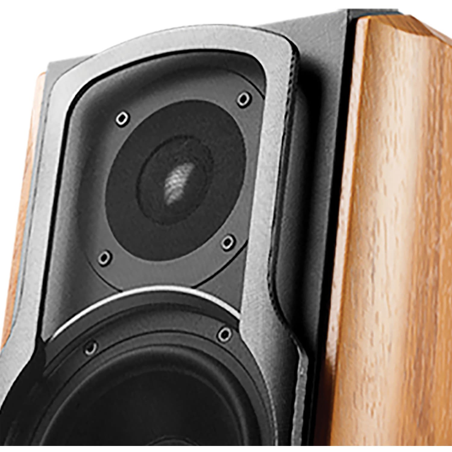 Edifier S1000MKII 5.5in 120-Watt RMS Amplified Bluetooth Bookshelf Speaker System With Remote, Brown - Image 3