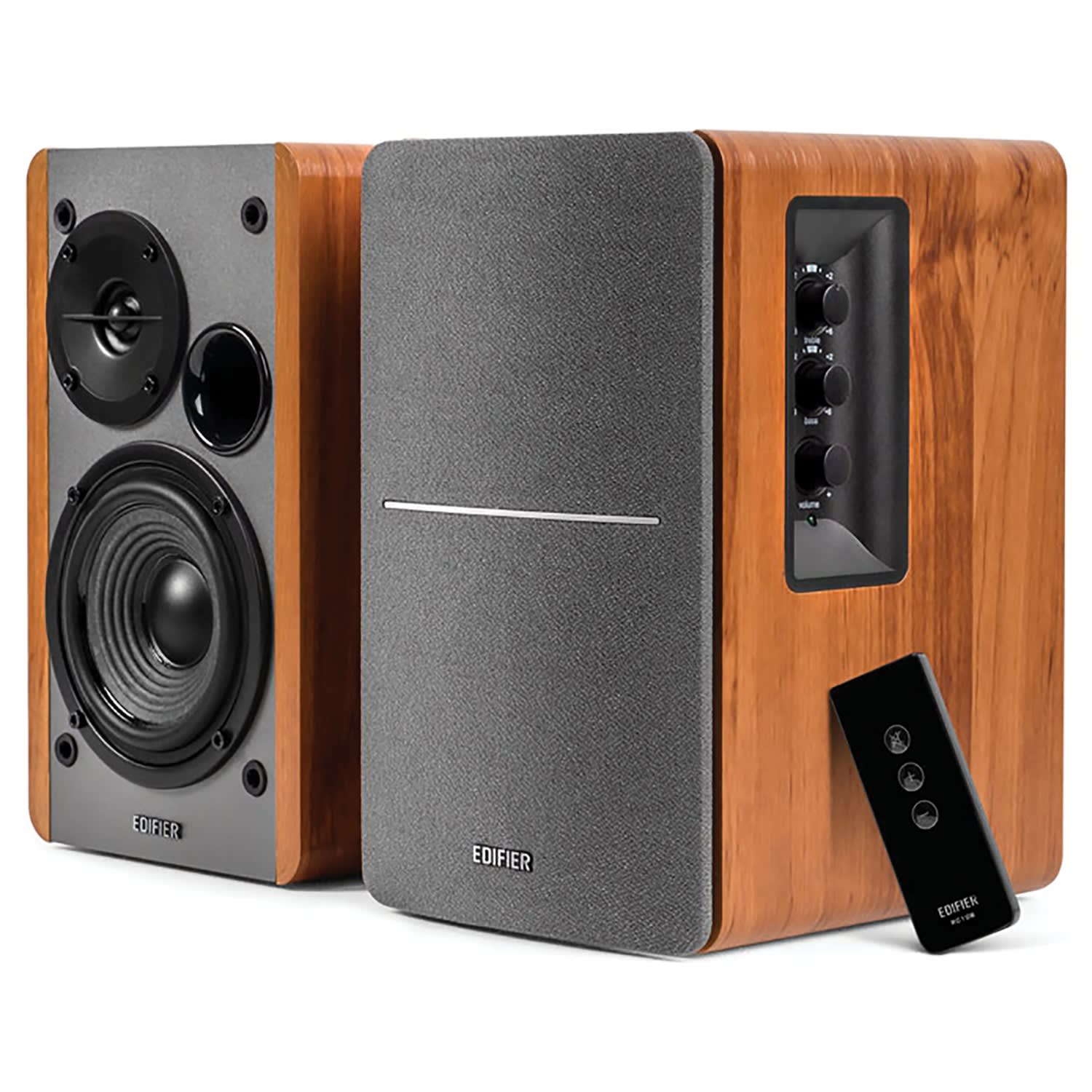 Edifier R1280T 4in 42-Watt RMS 2-Way Indoor Amplified Bookshelf Speaker System, Black - Image 3