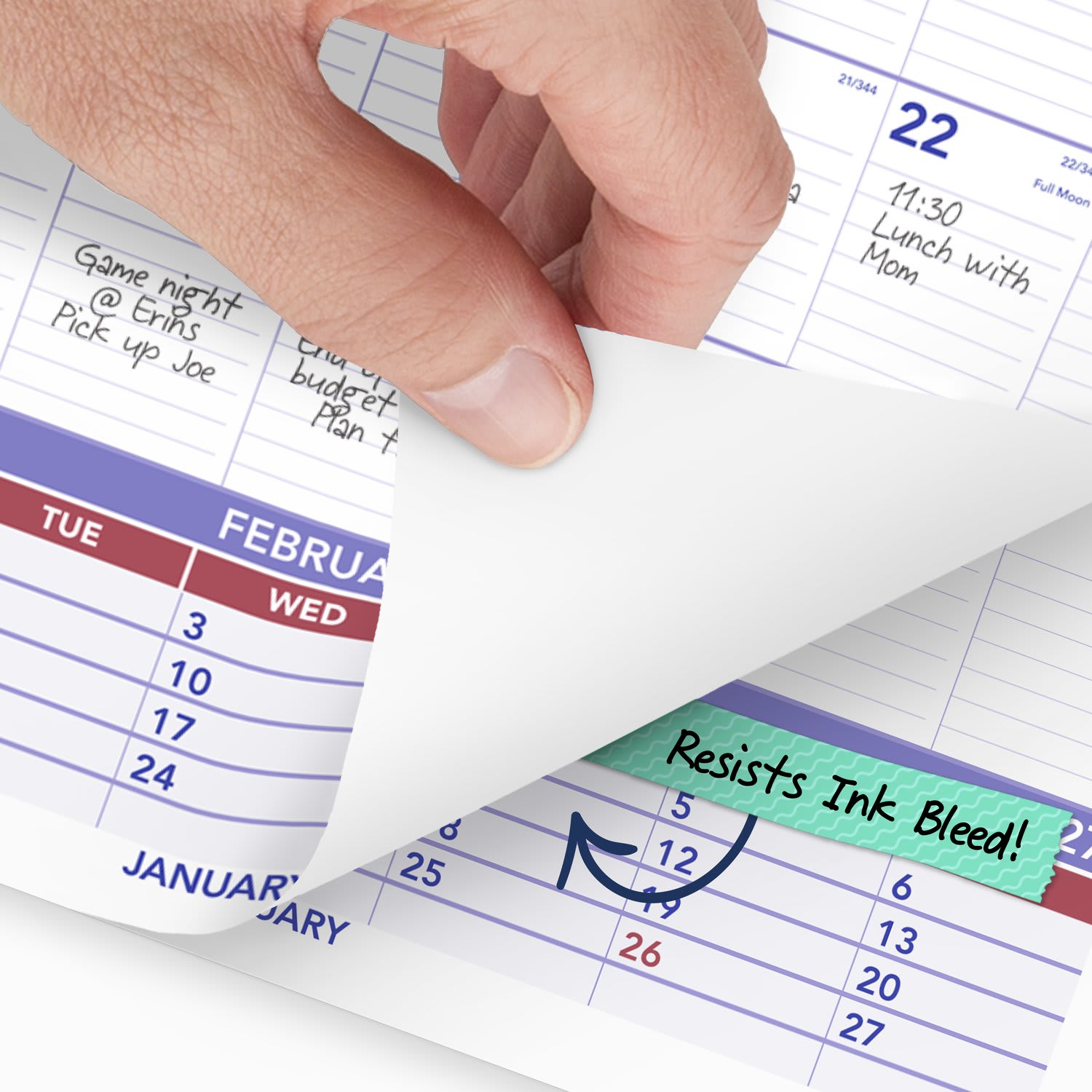 AT-A-GLANCE 2027 Three Month Wall Calendar, Large, 15 1/2in x 22 3/4in - Image 3